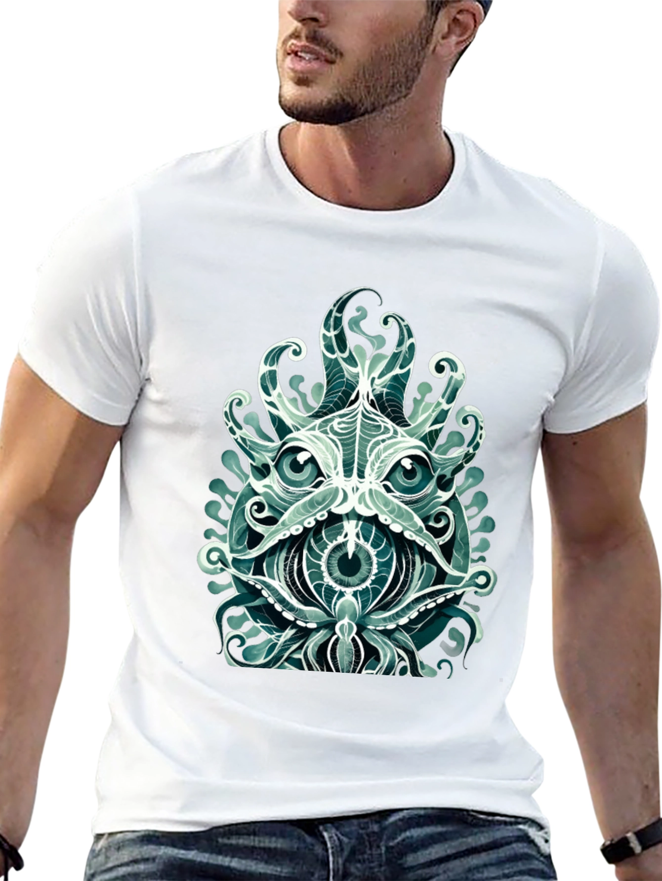 Mystic Kraken Graphic Tee - Mens Black T-Shirt
