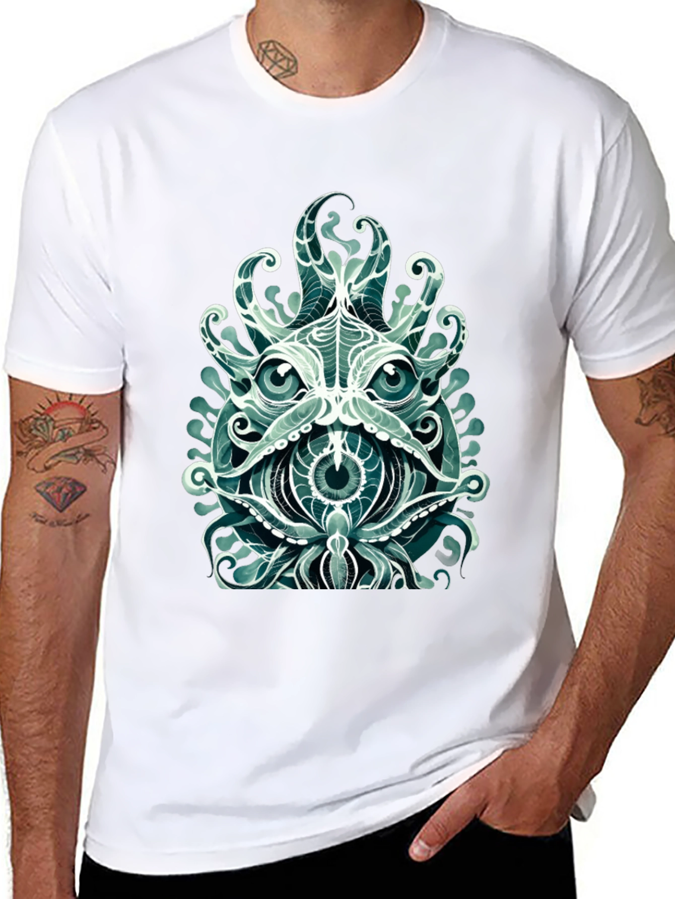 Mystic Kraken Graphic Tee - Mens Black T-Shirt