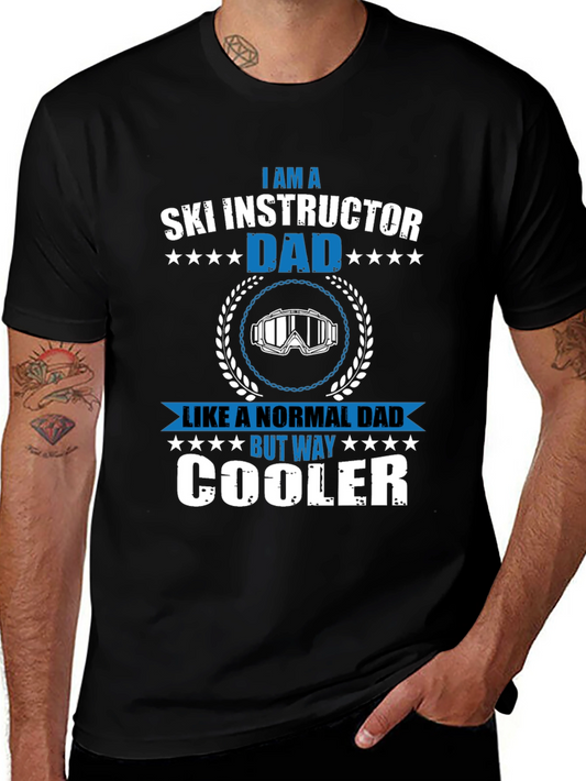 Ski Instructor Dad T-Shirt - Cool Fathers Day Gift