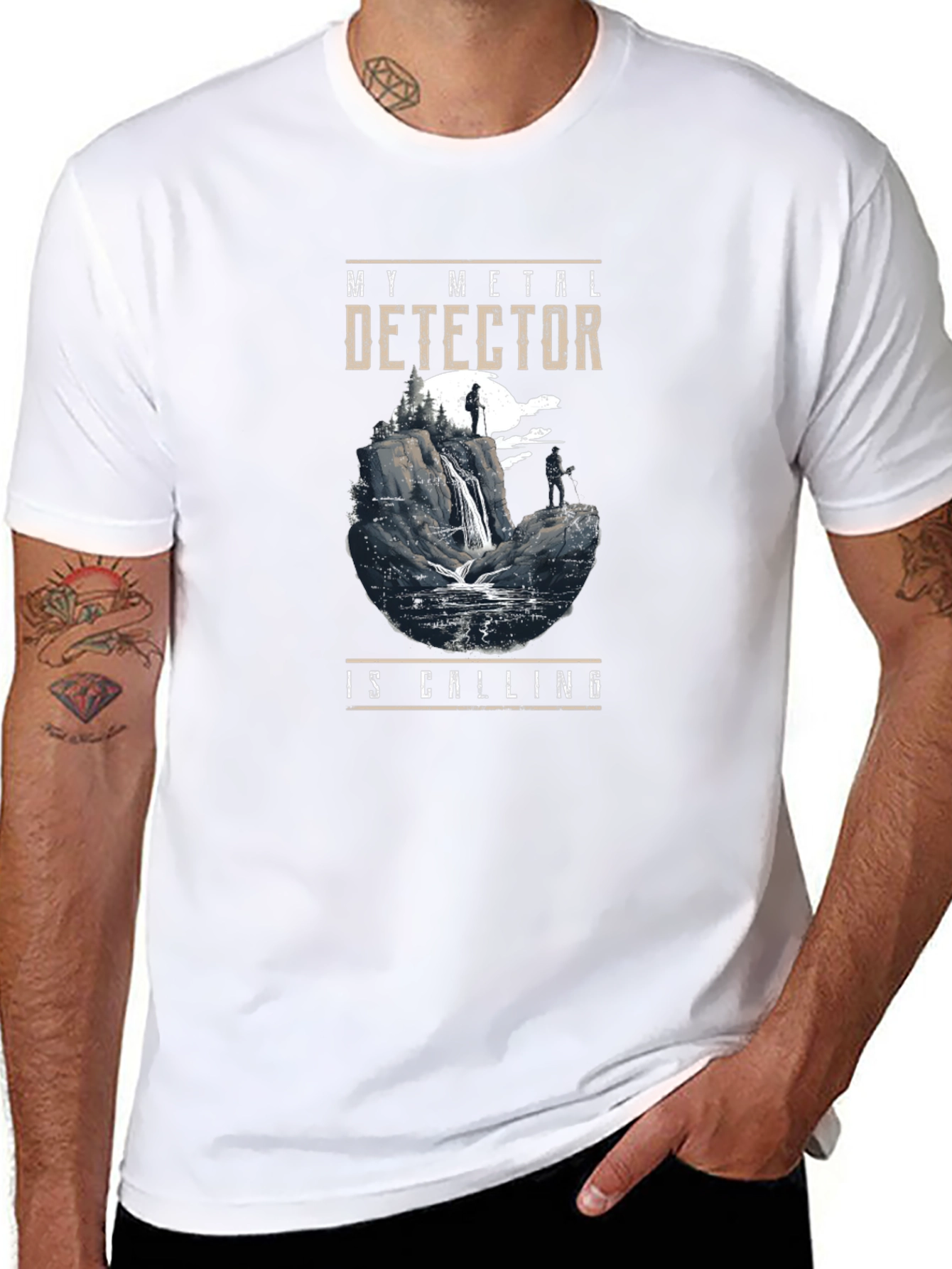 Metal Detector Calling Graphic Tee