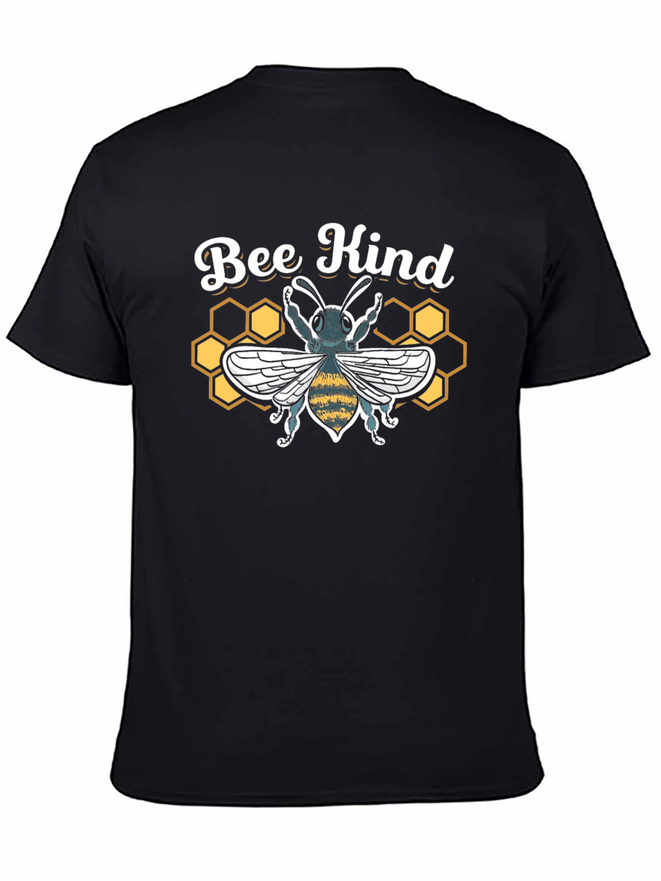 Bee Kind Graphic Tee - Black Cotton T-Shirt