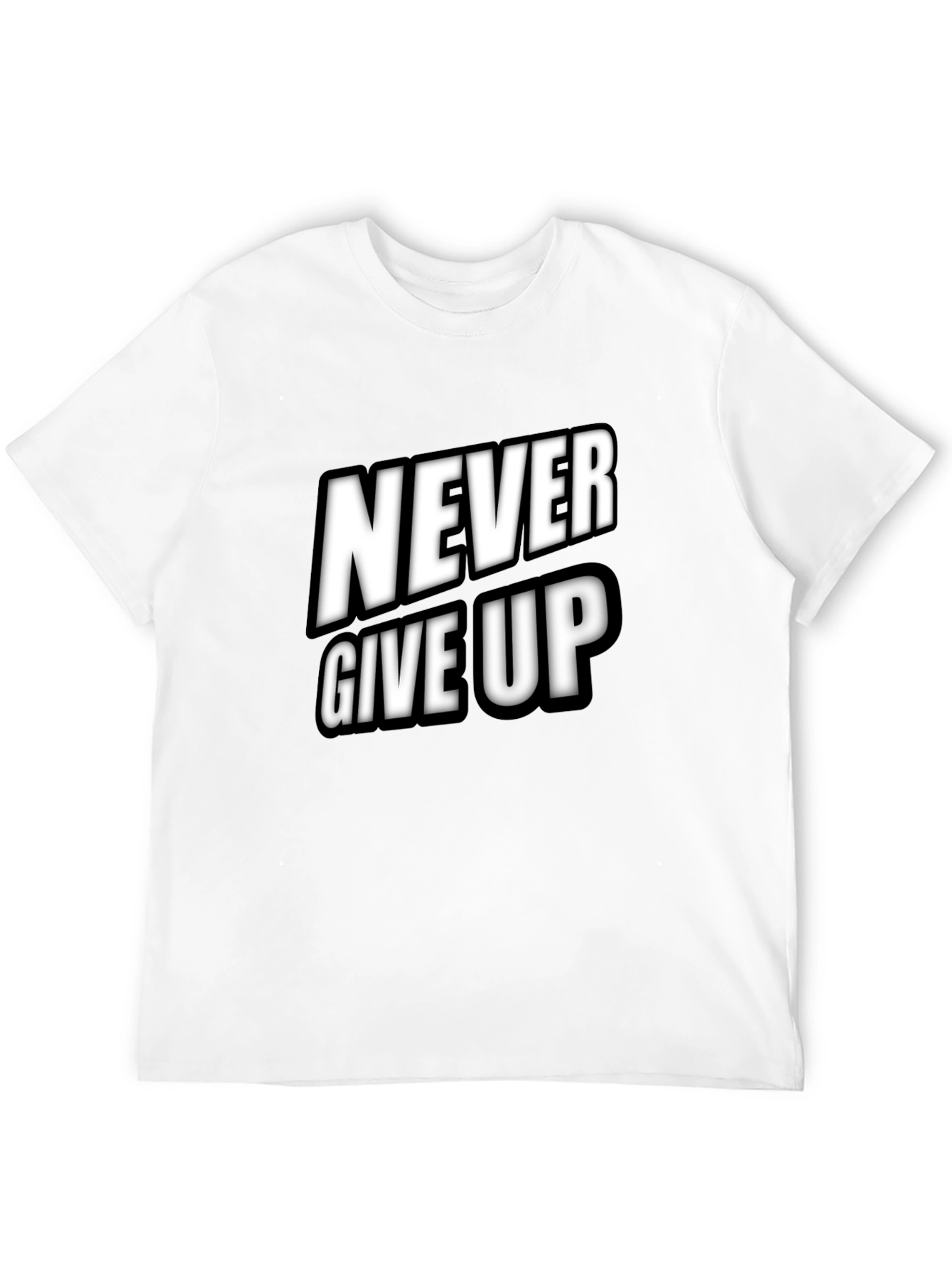 Never Give Up Black T-Shirt
