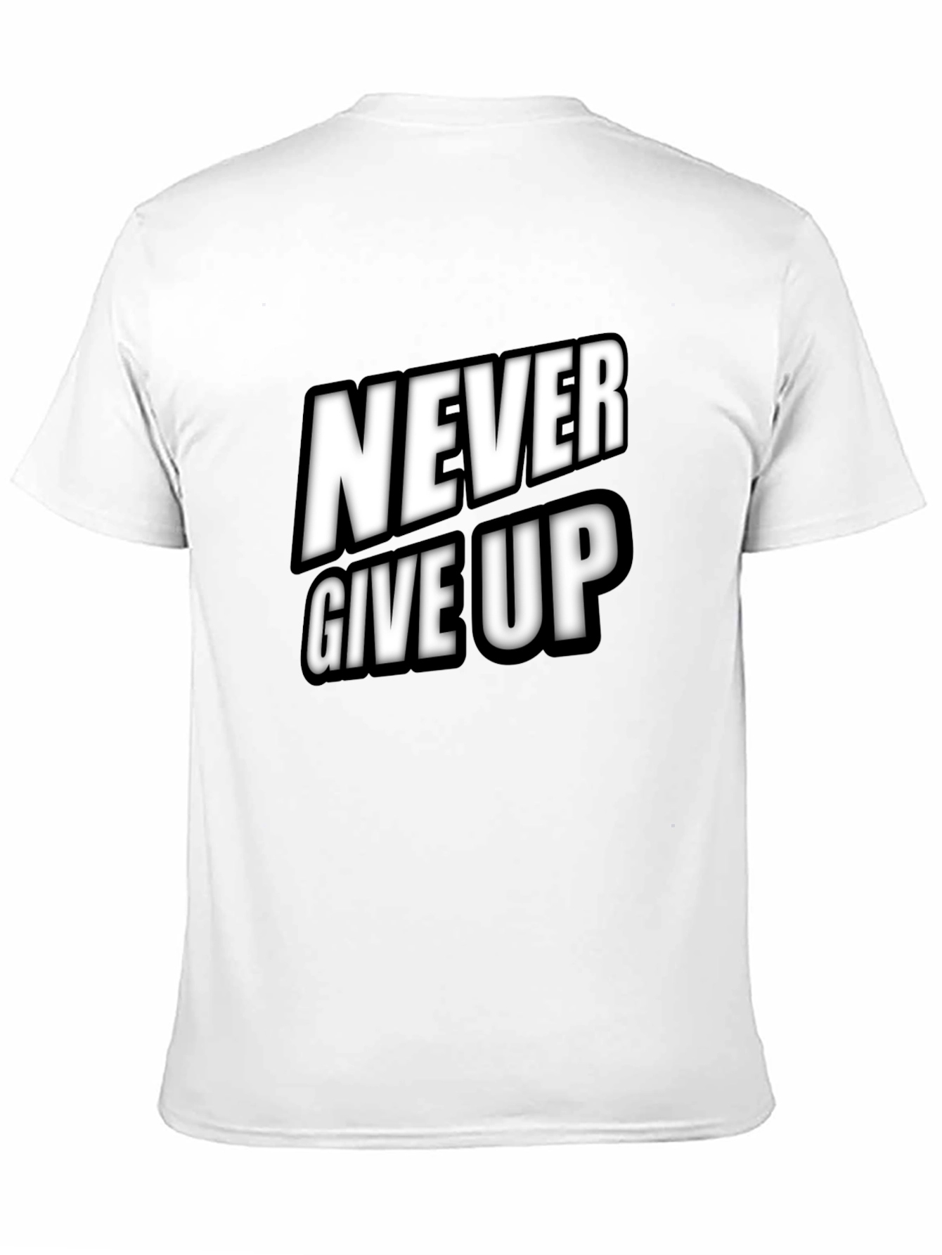 Never Give Up Black T-Shirt