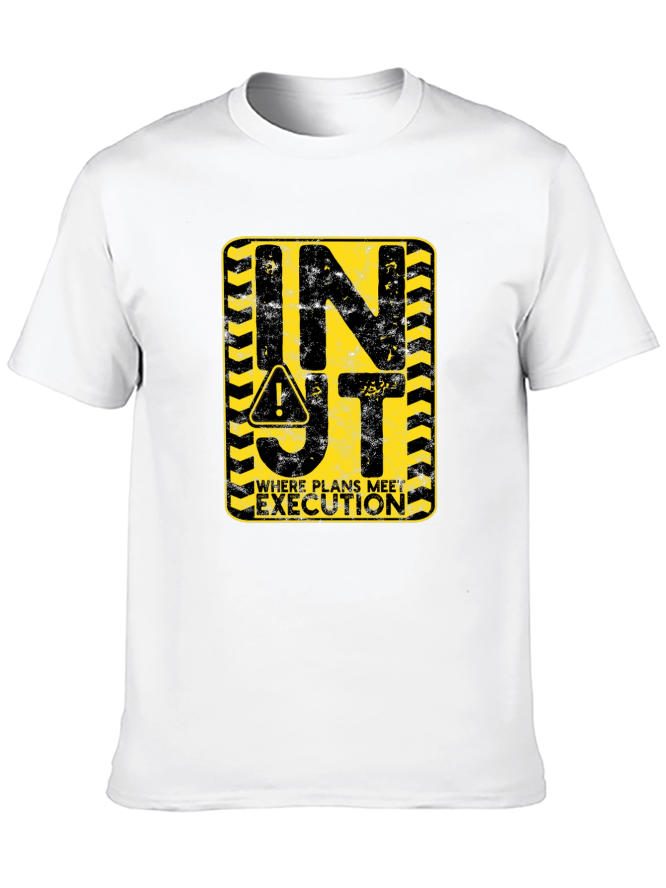 INJT Construction Sign Black Graphic Tee
