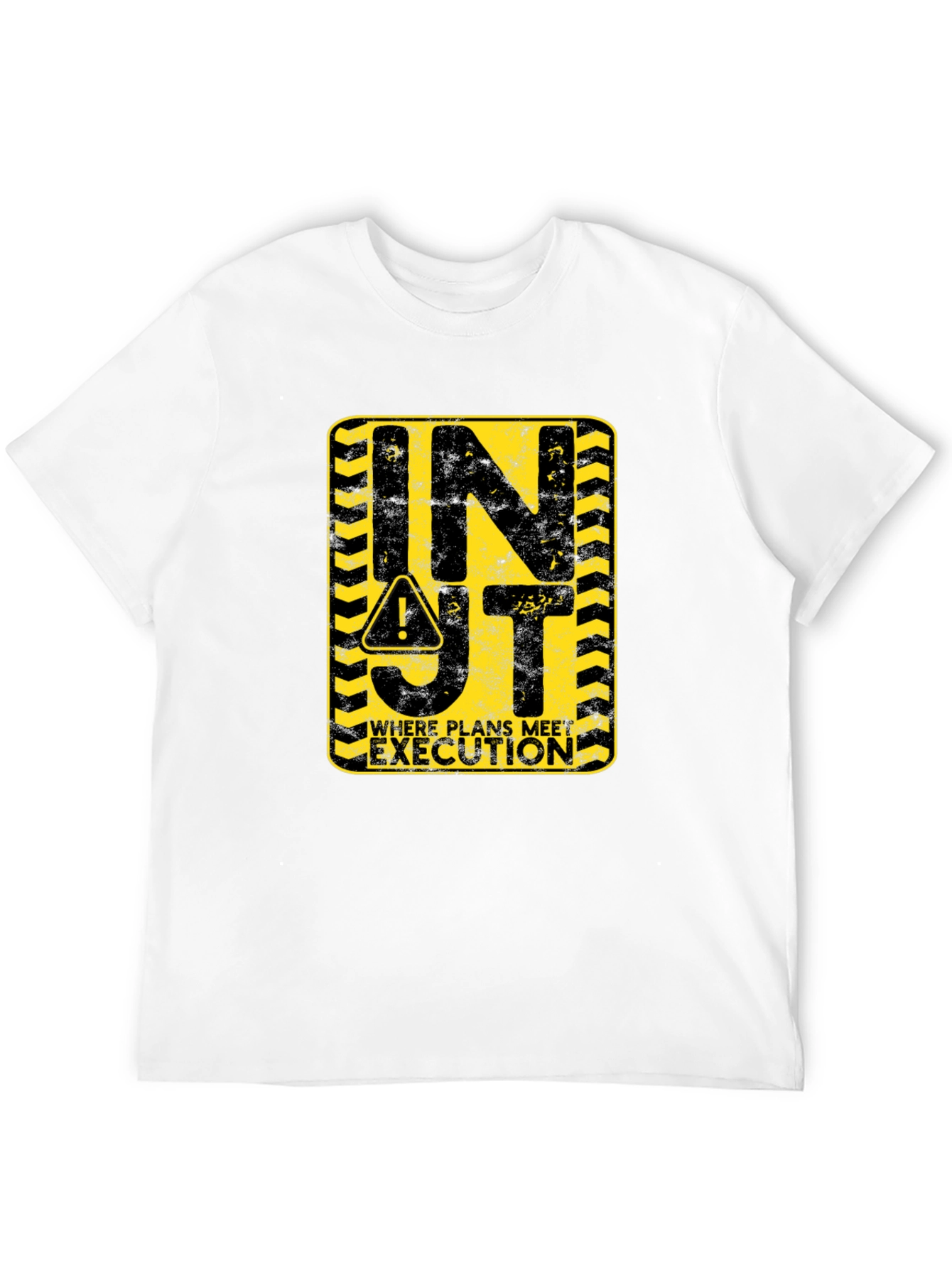 INJT Construction Sign Black Graphic Tee