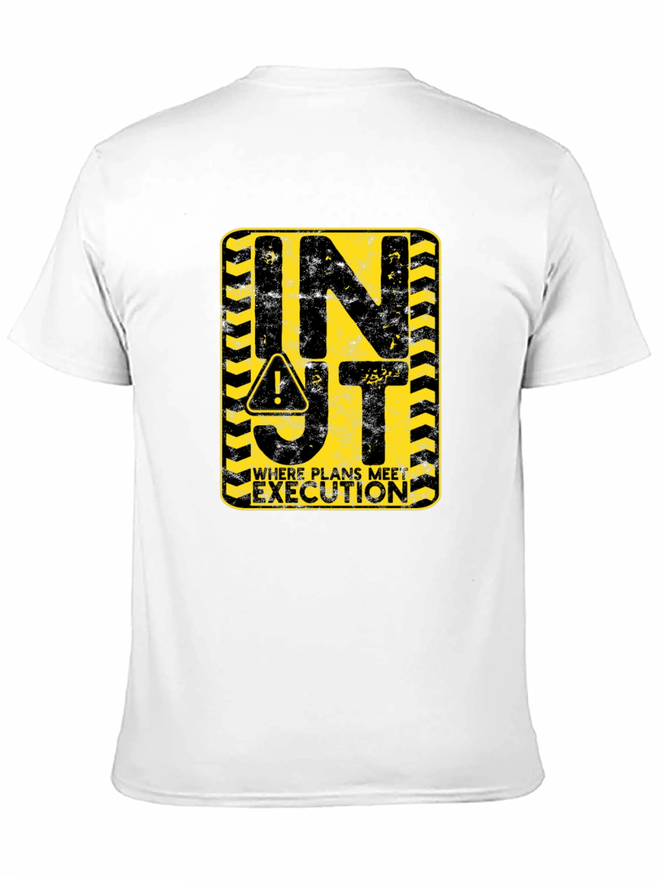 INJT Construction Sign Black Graphic Tee