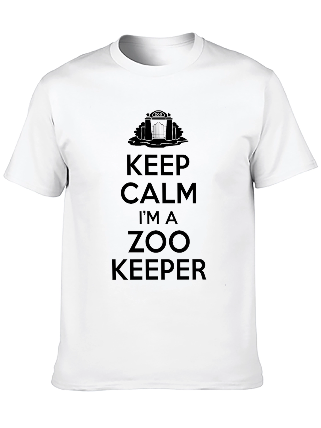 Keep Calm Zoo Keeper Black T-Shirt