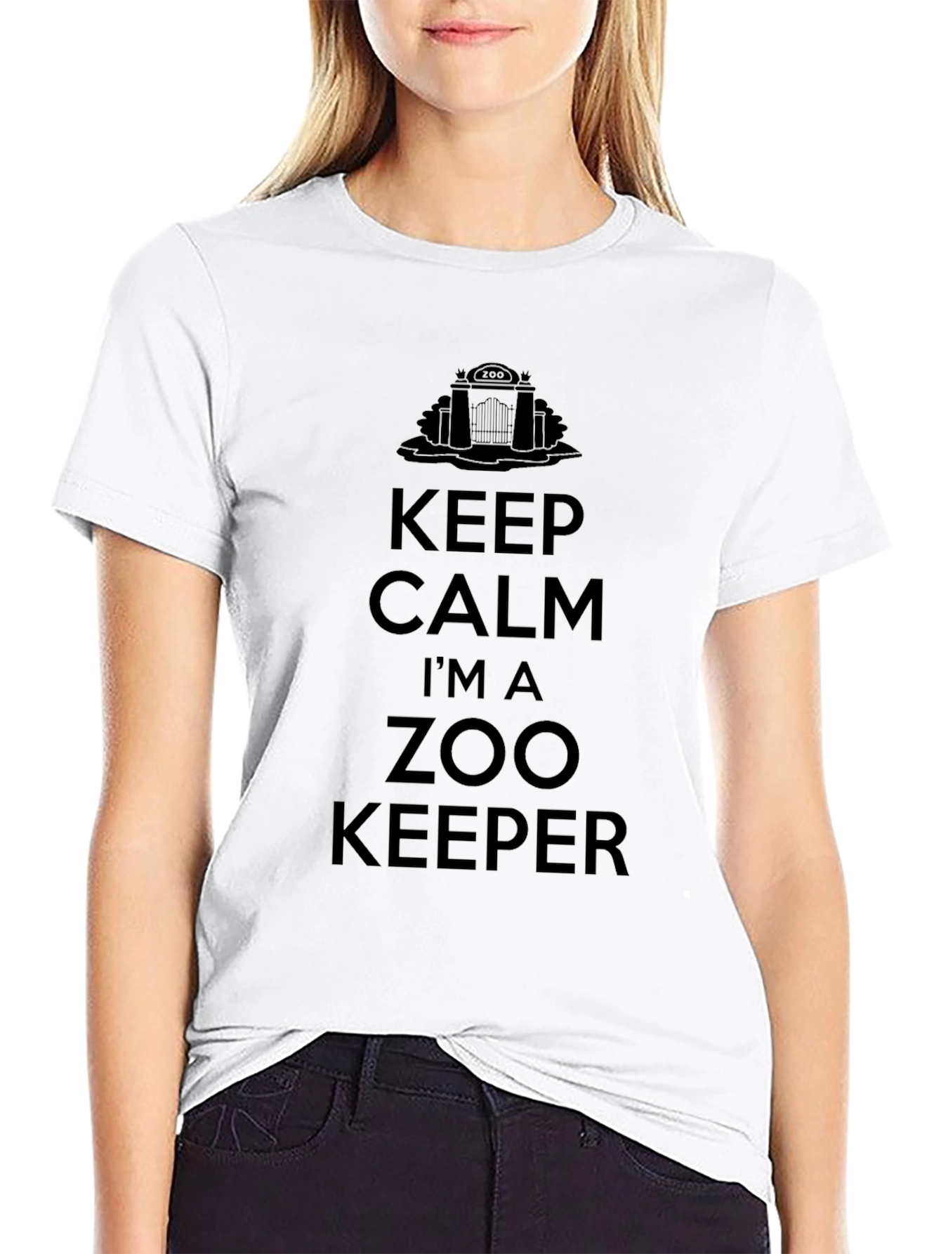 Keep Calm Zoo Keeper Black T-Shirt