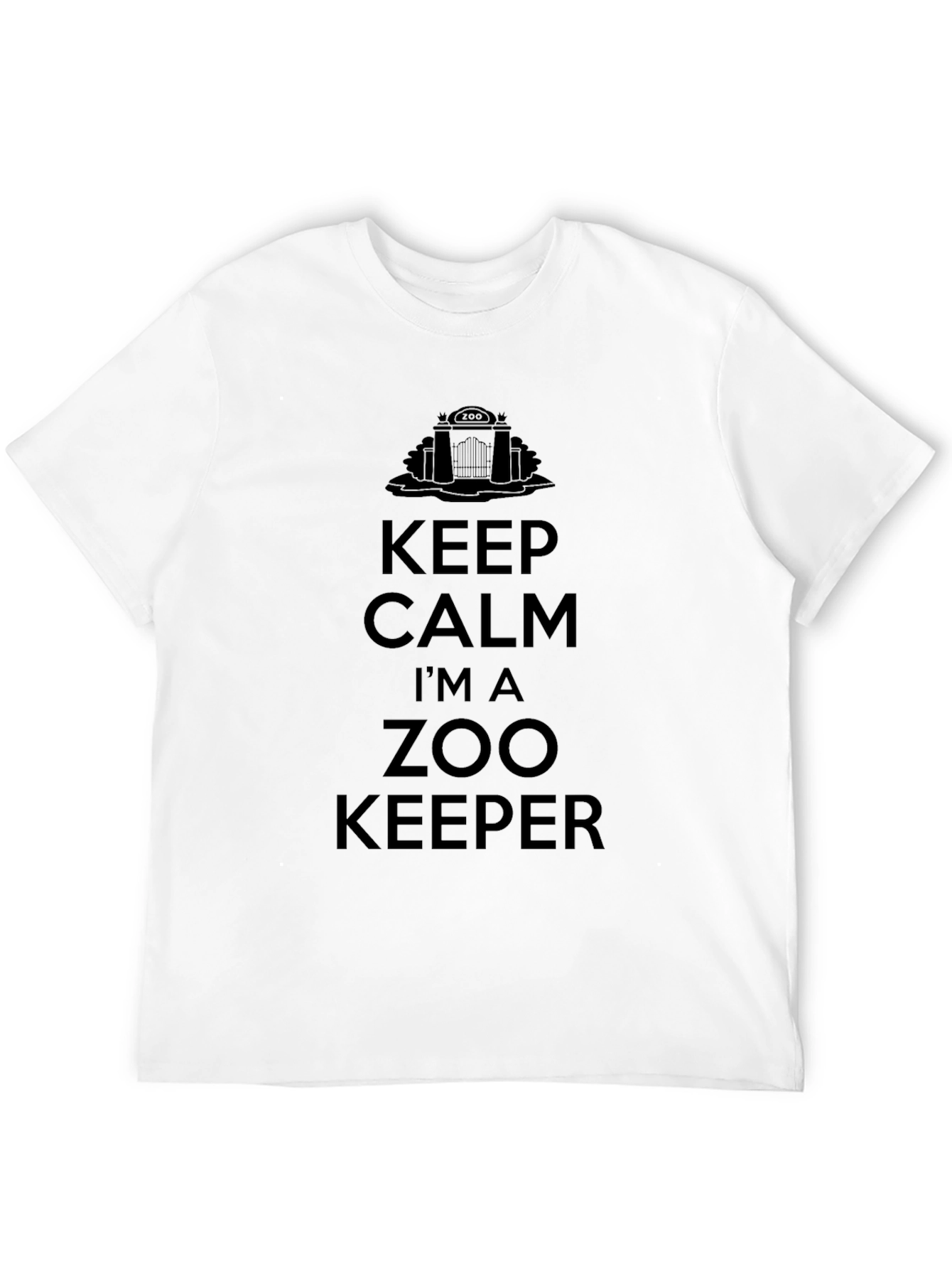 Keep Calm Zoo Keeper Black T-Shirt