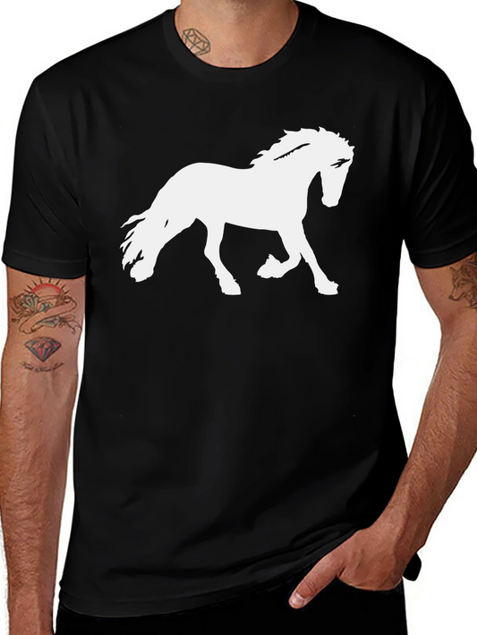 Horse Graphic Tee - Stylish Black T-Shirt