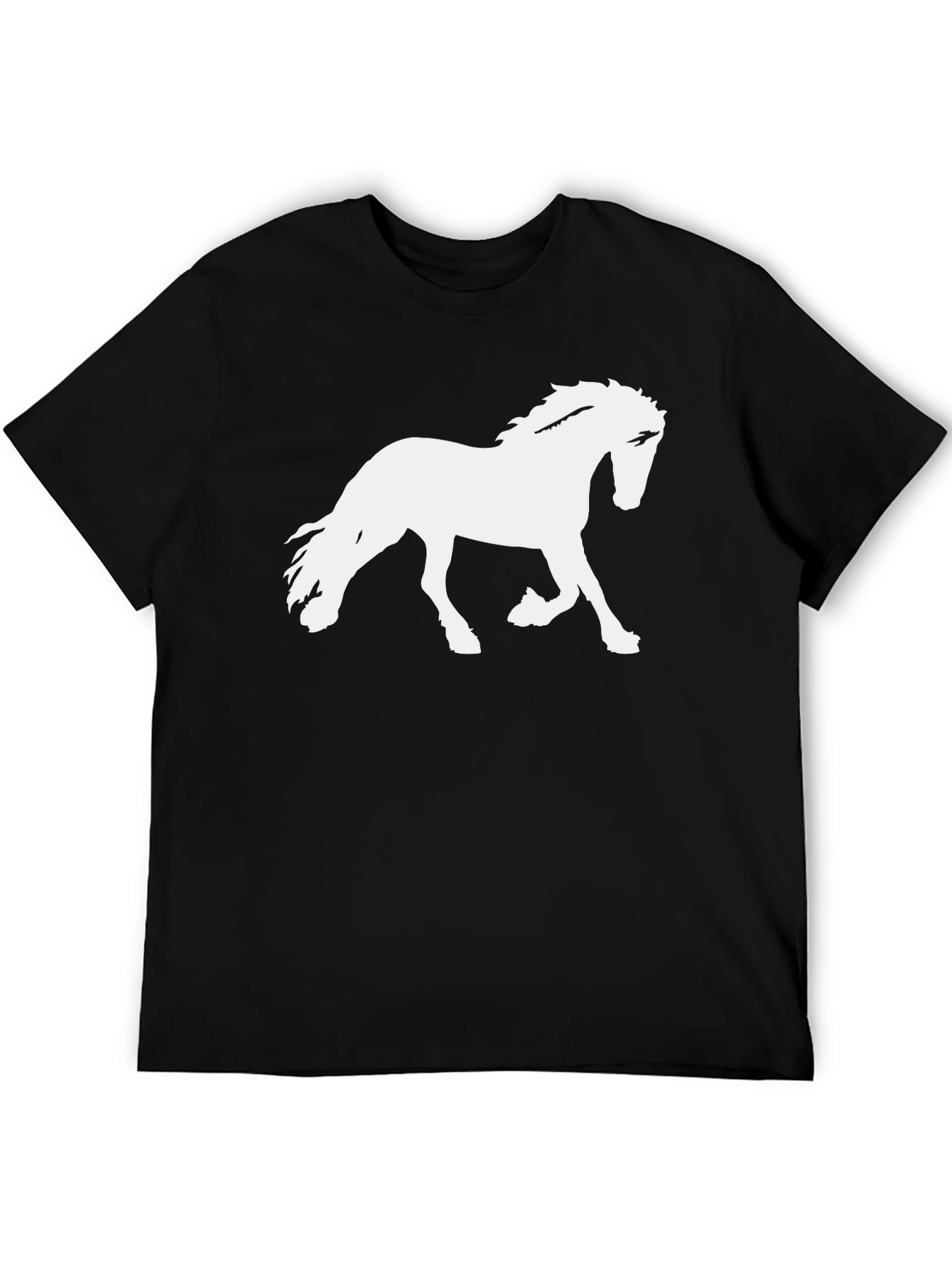 Horse Graphic Tee - Stylish Black T-Shirt