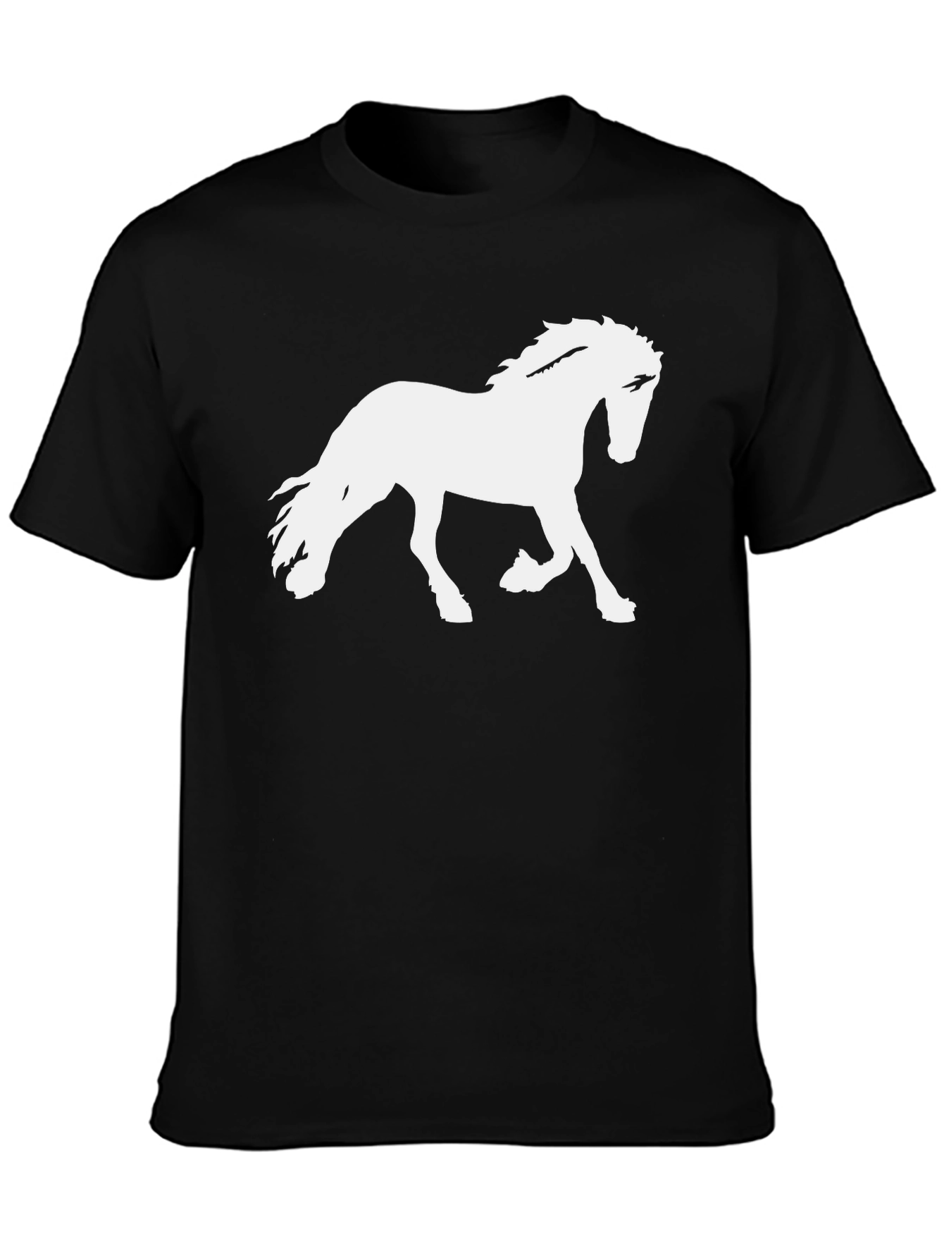 Horse Graphic Tee - Stylish Black T-Shirt