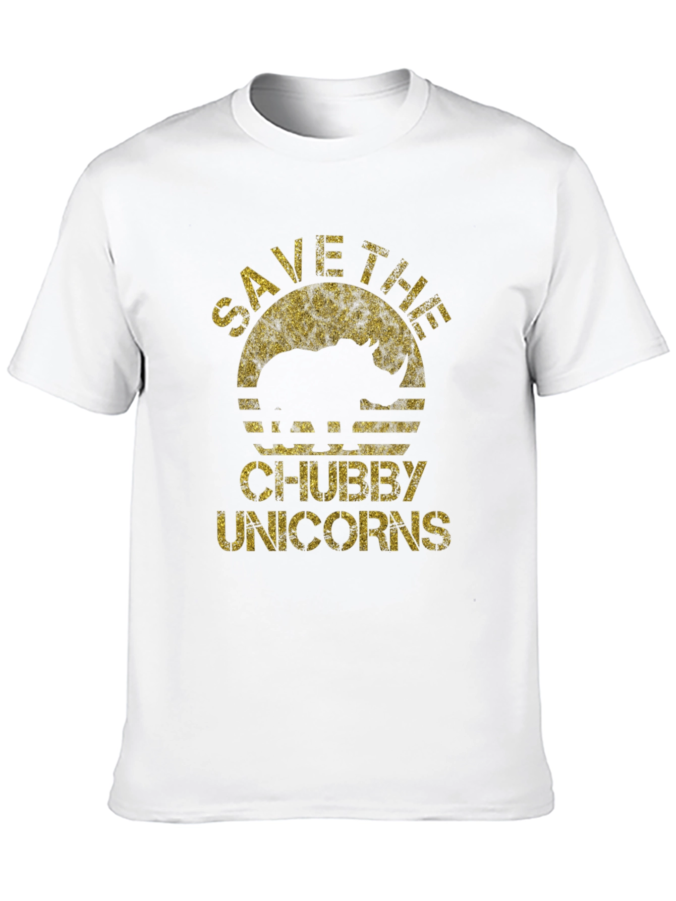 Save the Chubby Unicorns Black T-Shirt