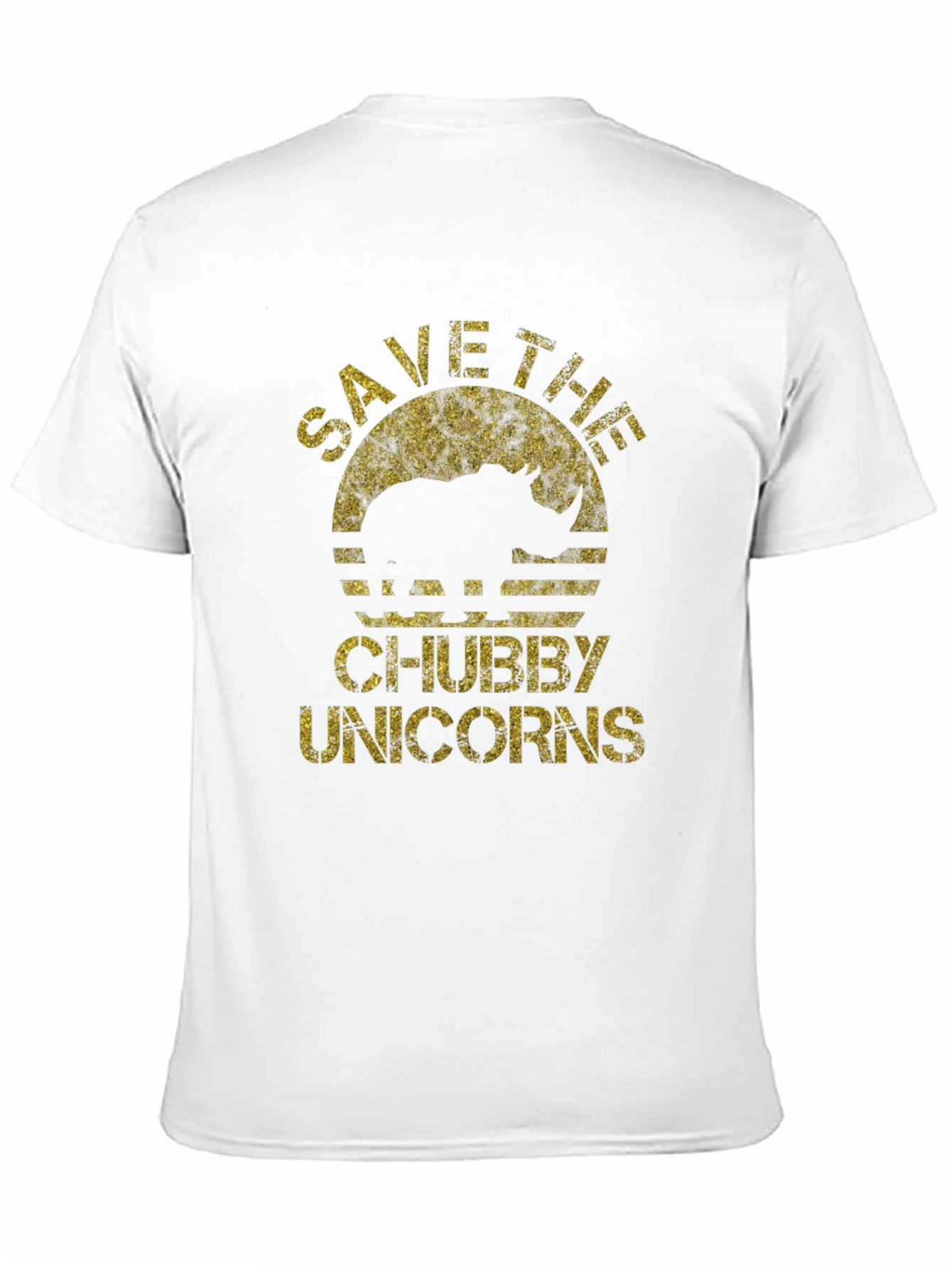 Save the Chubby Unicorns Black T-Shirt