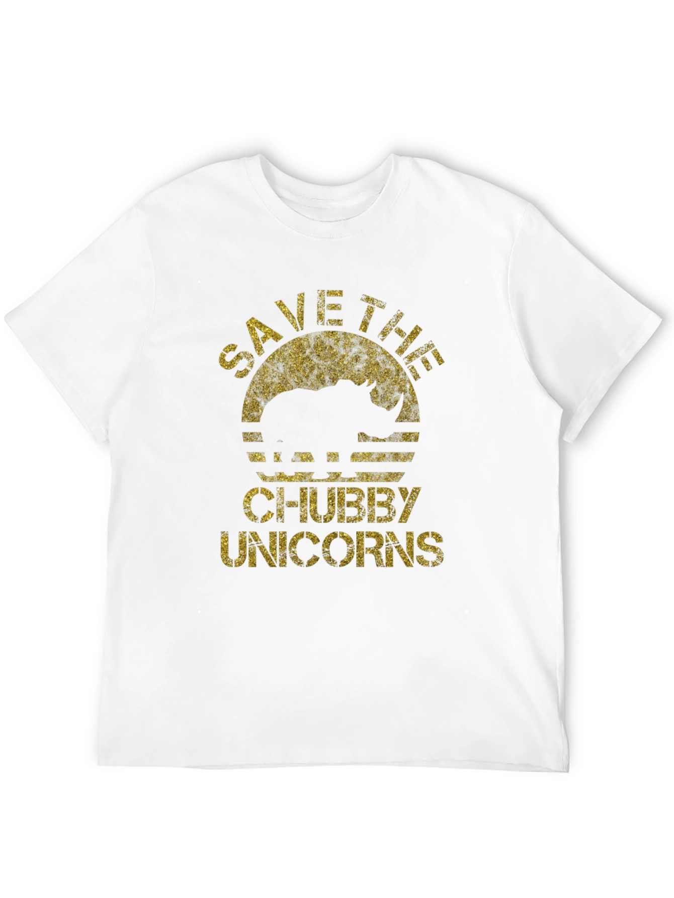 Save the Chubby Unicorns Black T-Shirt