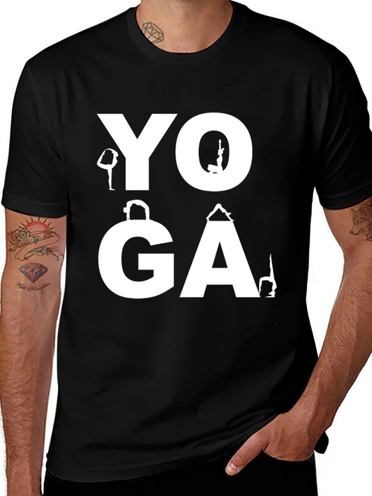 Yoga Pose Graphic Tee - Black