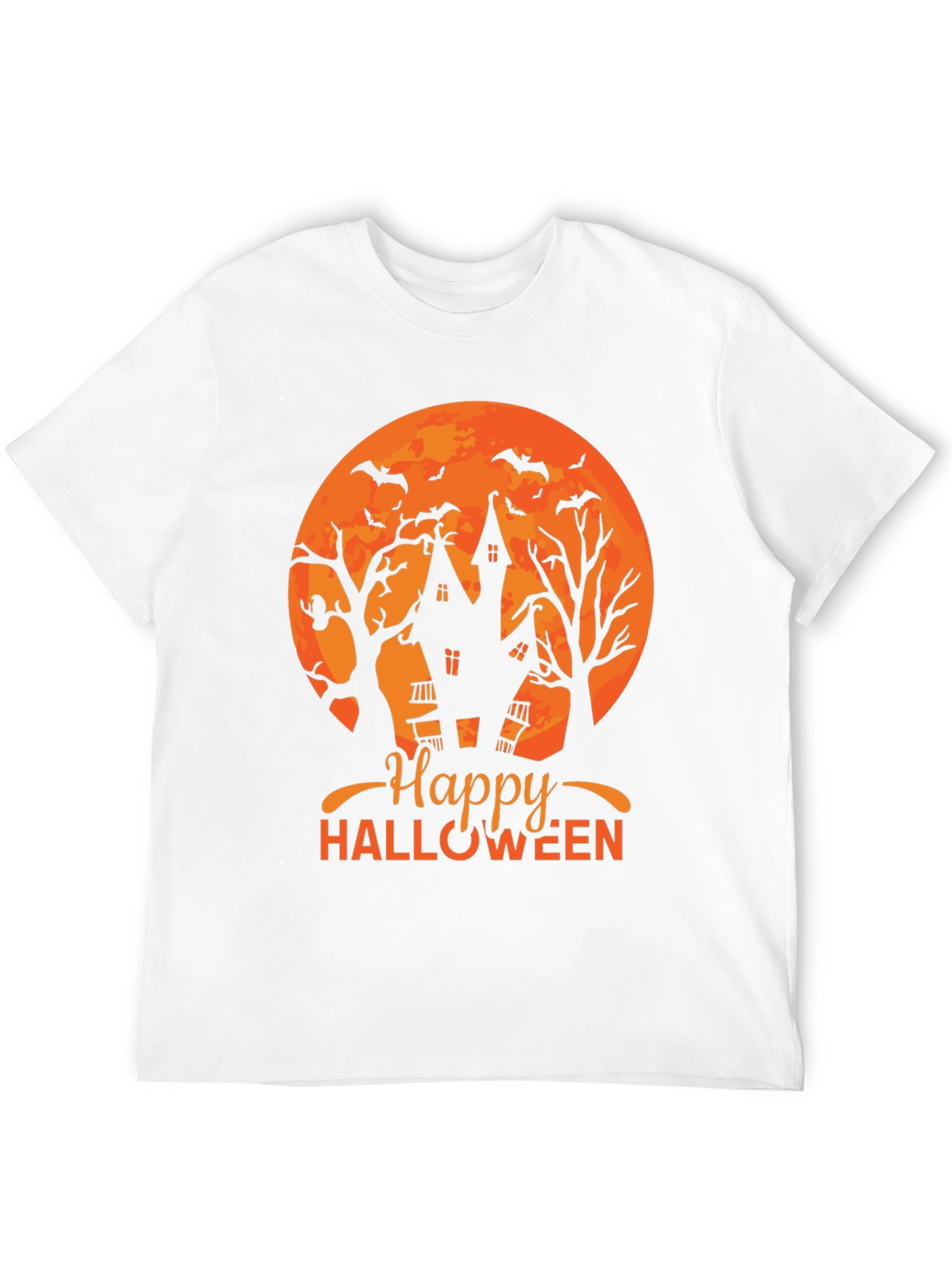 Happy Halloween T-Shirt - Spooky Haunted House Design