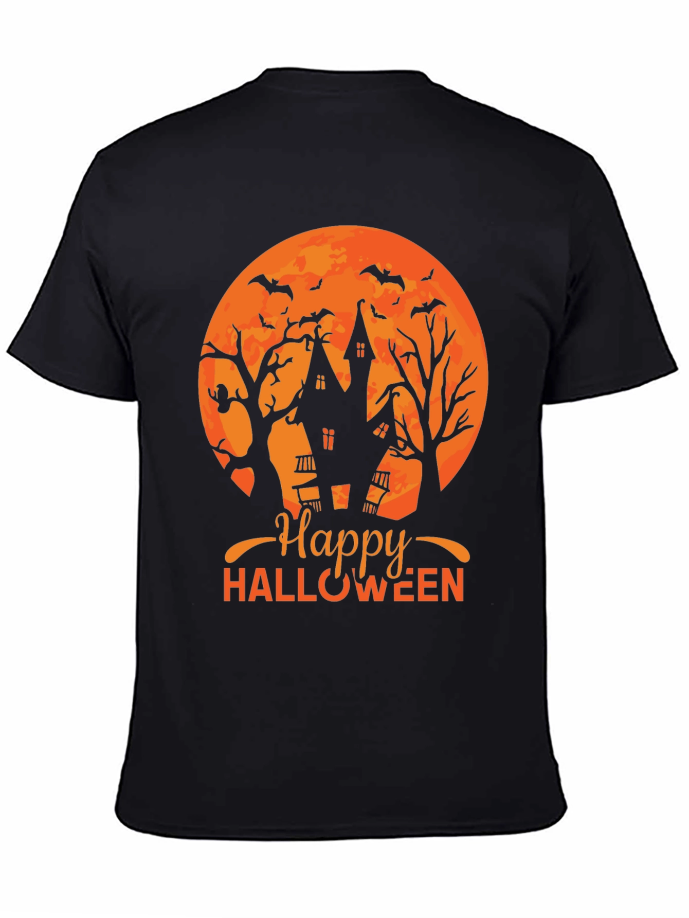 Happy Halloween T-Shirt - Spooky Haunted House Design