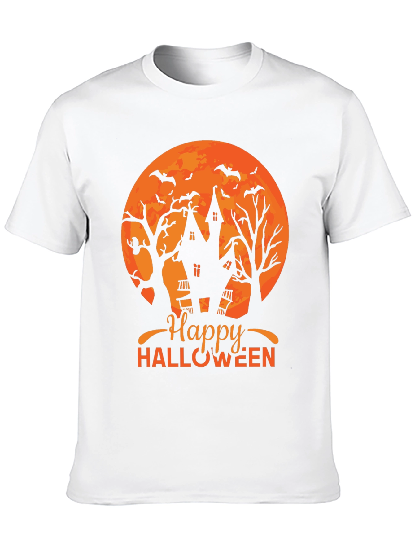 Happy Halloween T-Shirt - Spooky Haunted House Design