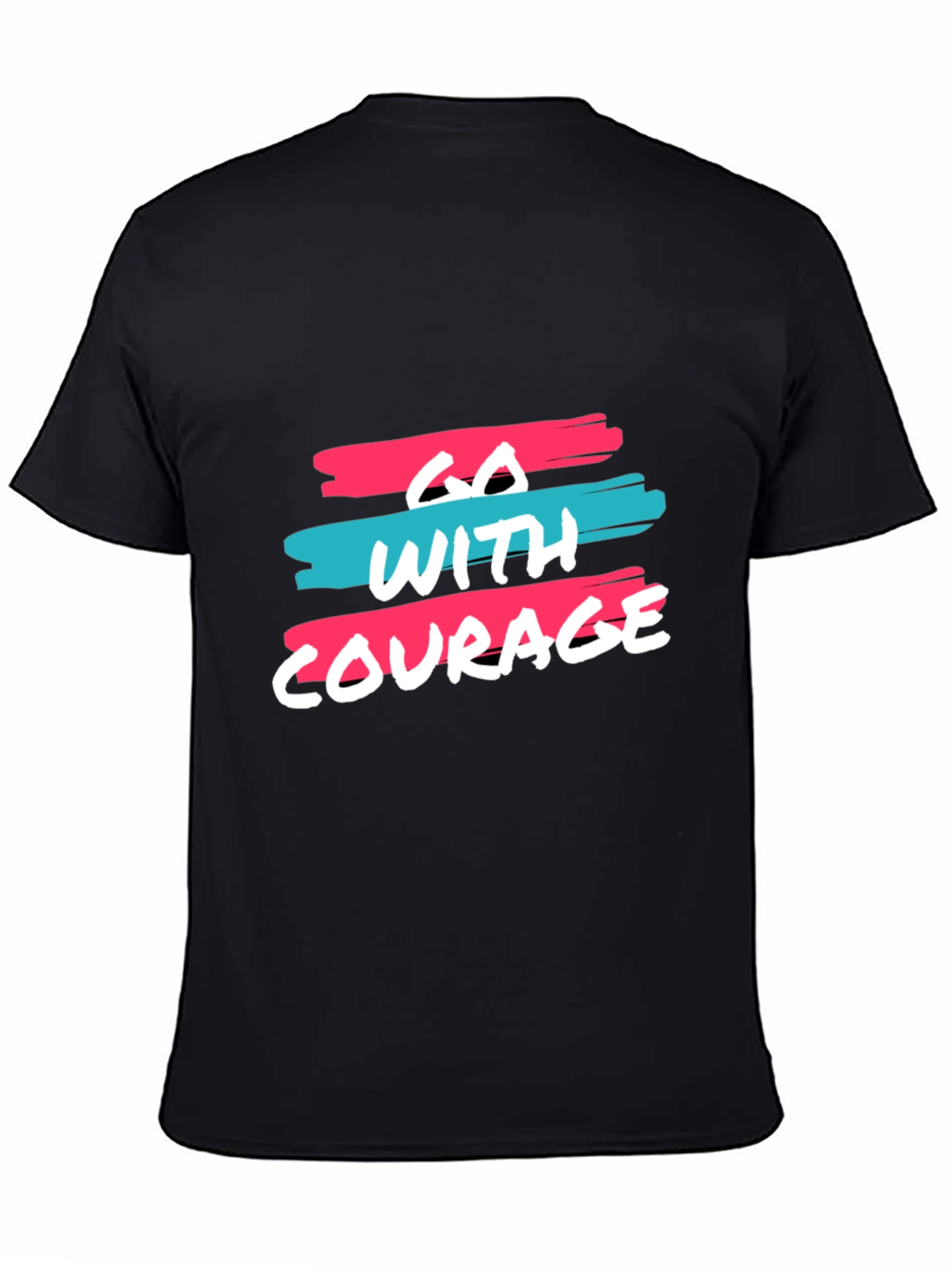 Go With Courage Black Graphic Tee