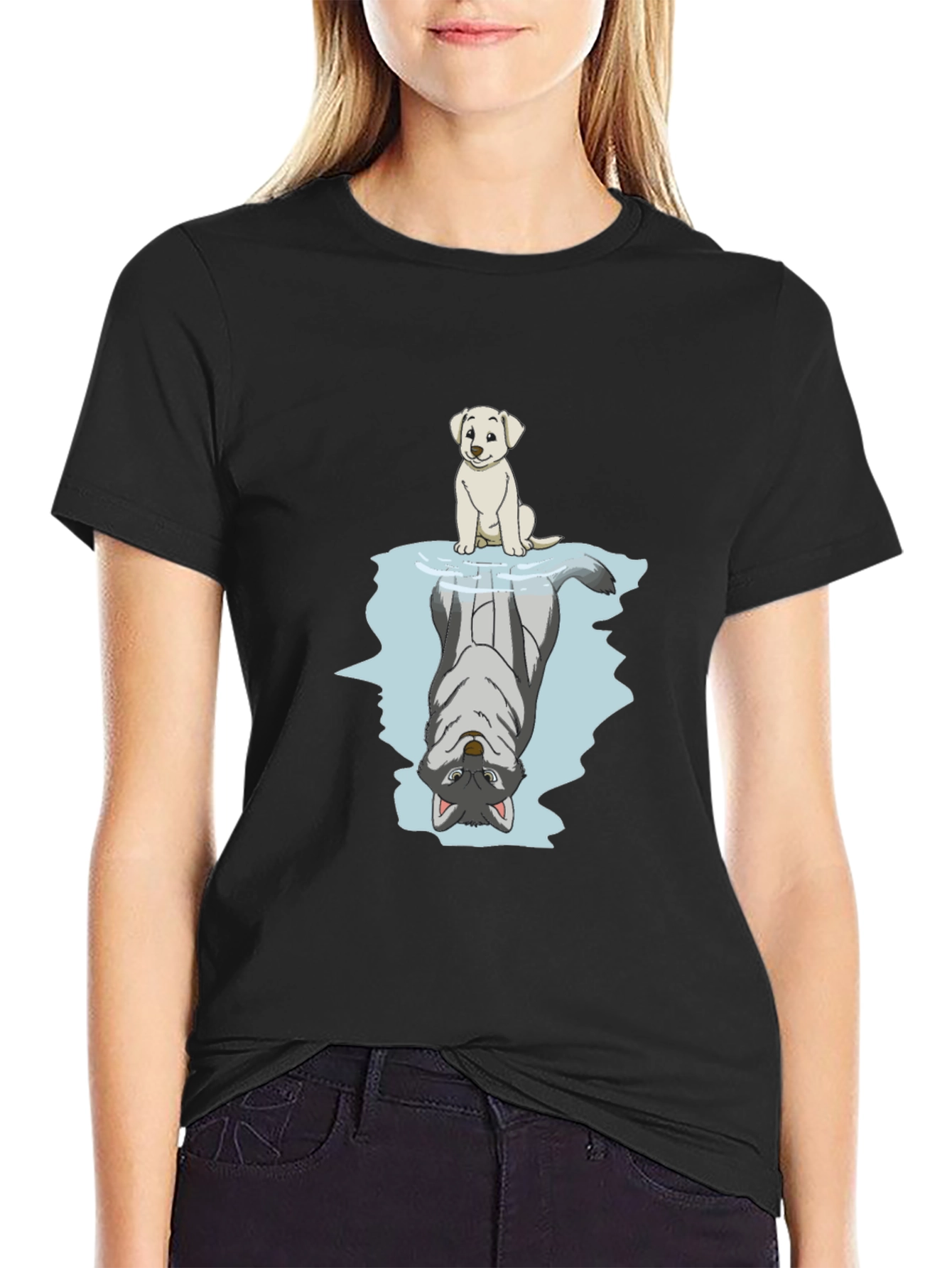 Dog & Wolf Reflection Graphic Tee