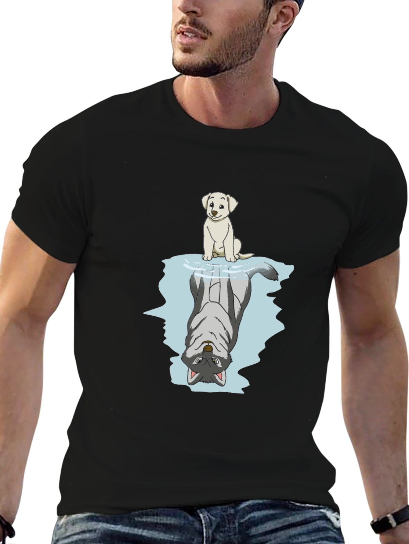 Dog & Wolf Reflection Graphic Tee