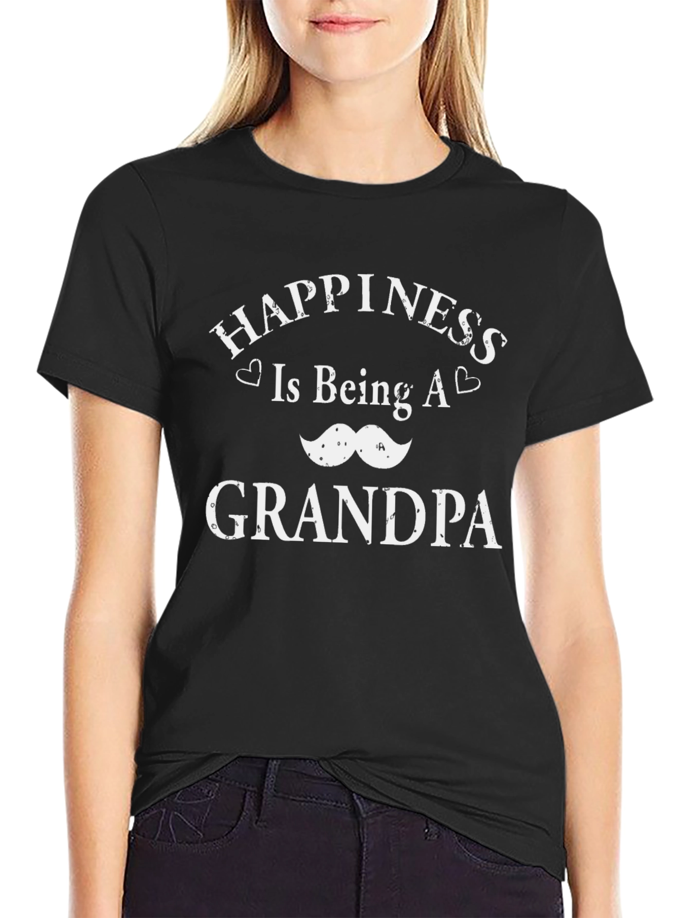 Happiness Is Being A Grandpa Graphic Tee