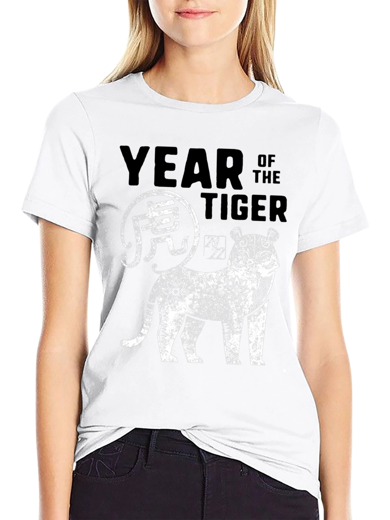 Year of the Tiger Graphic Tee - Black Cotton