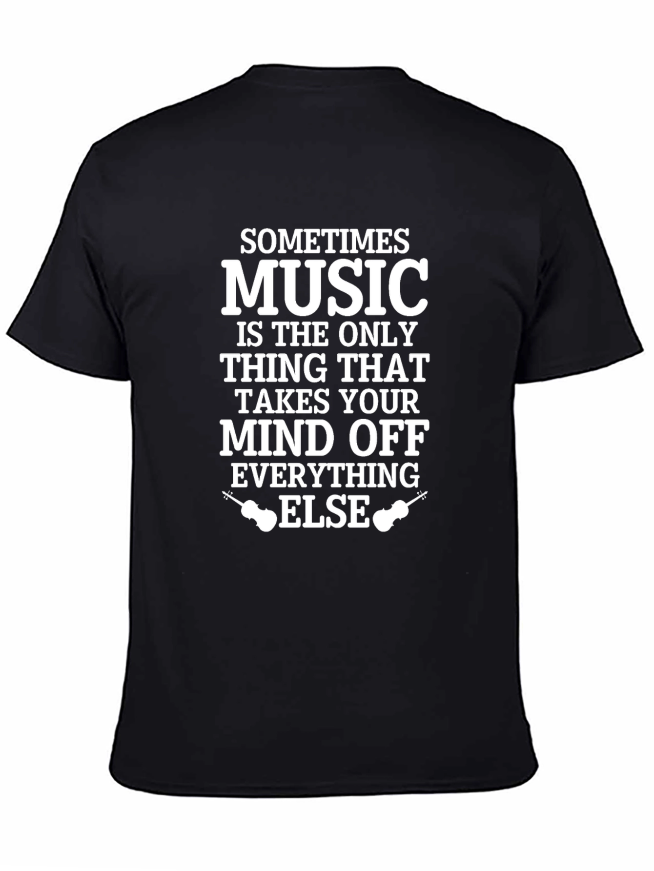 Music Mind Off T-Shirt - Stylish Black Cotton Tee