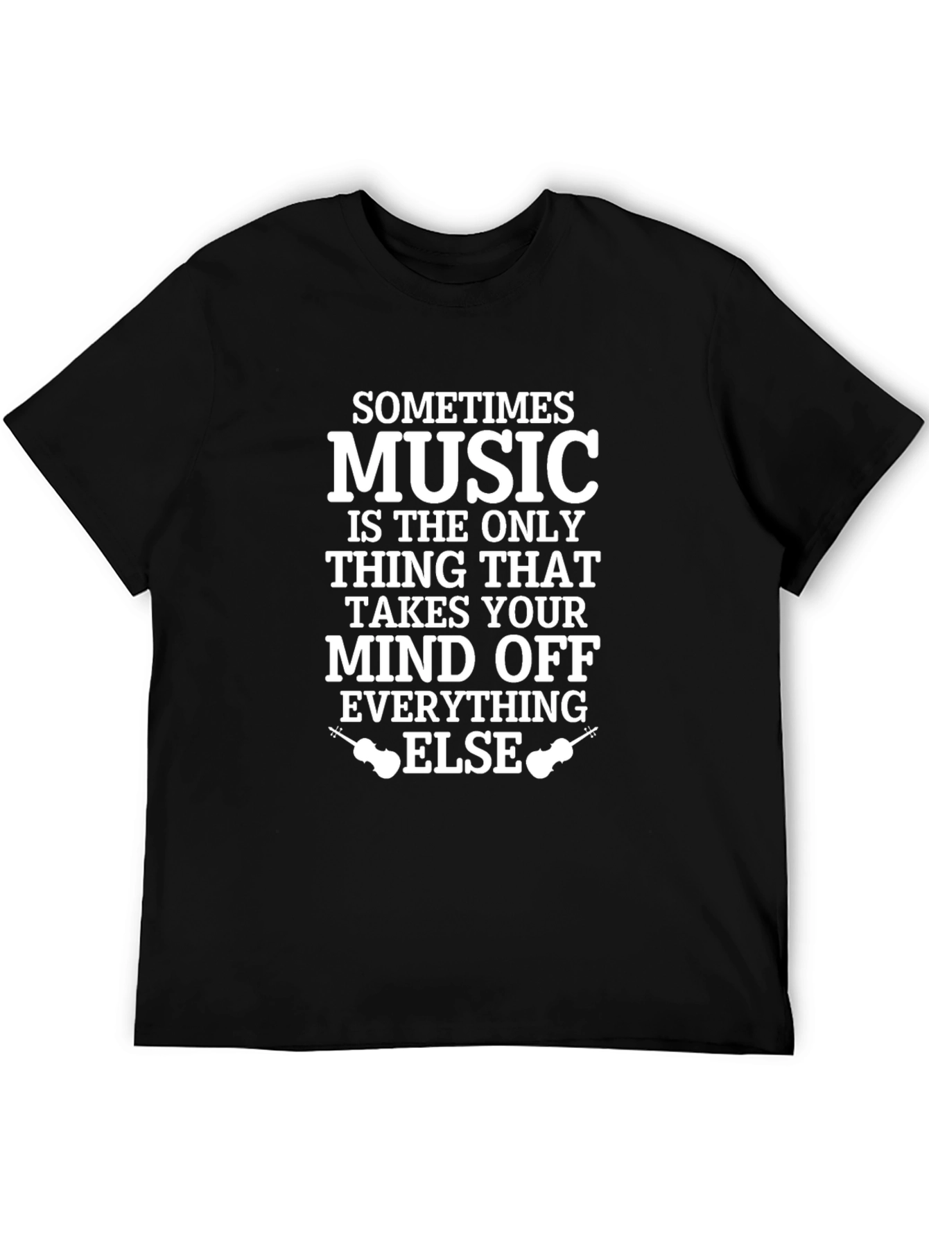 Music Mind Off T-Shirt - Stylish Black Cotton Tee