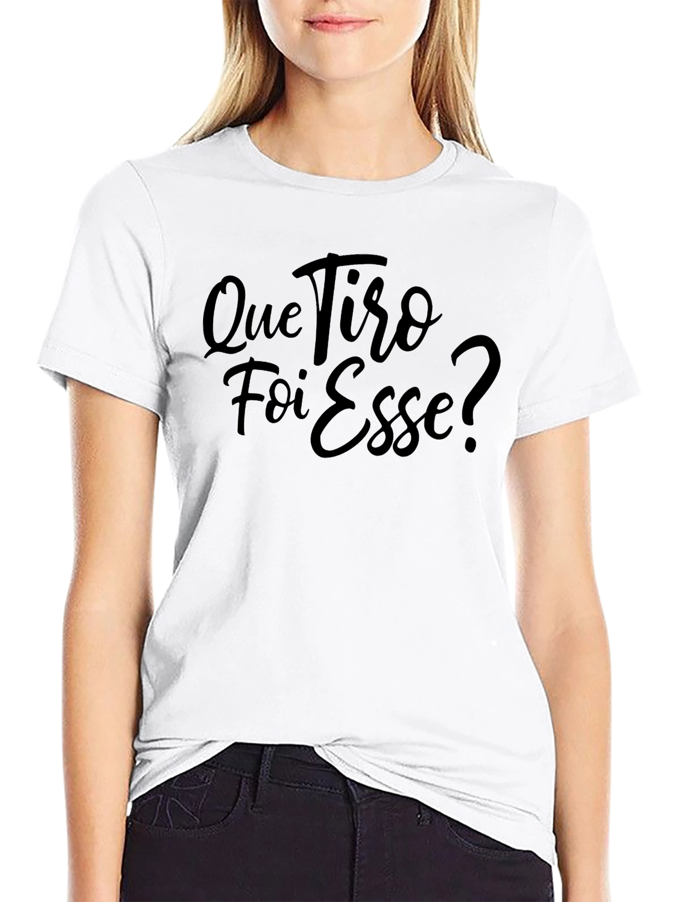 Que Tiro Foi Esse? Black T-Shirt