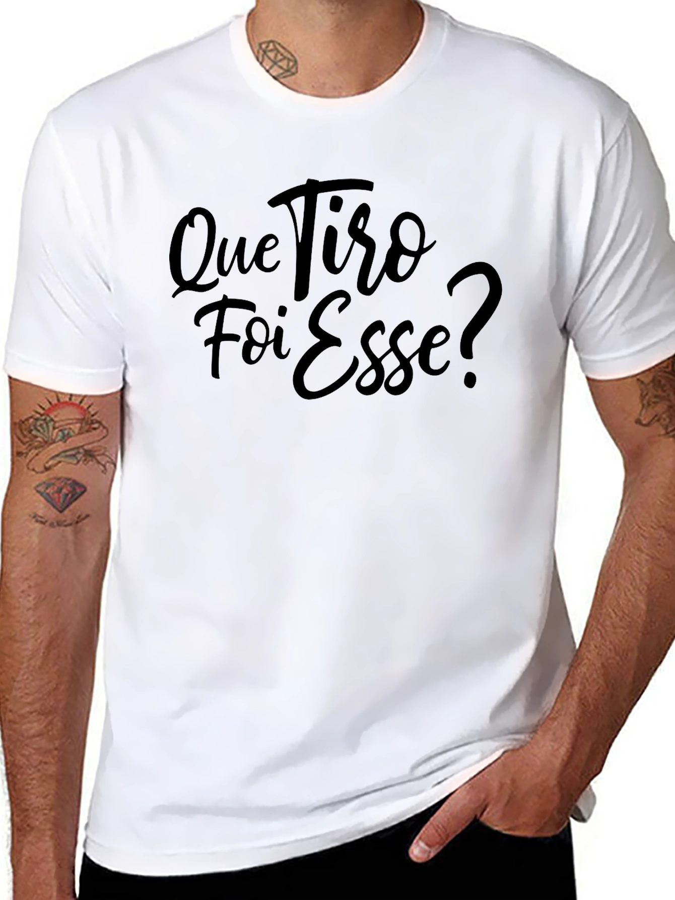 Que Tiro Foi Esse? Black T-Shirt