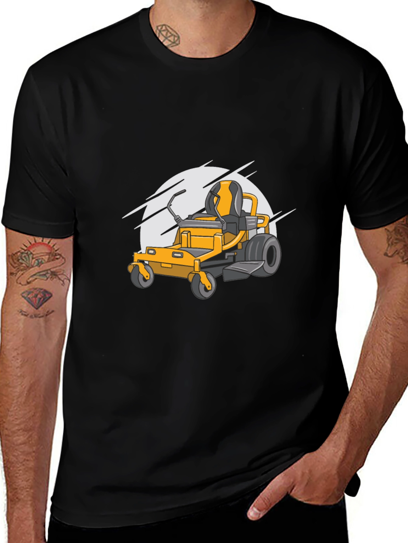 Ride-On Mower Graphic Tee - Black