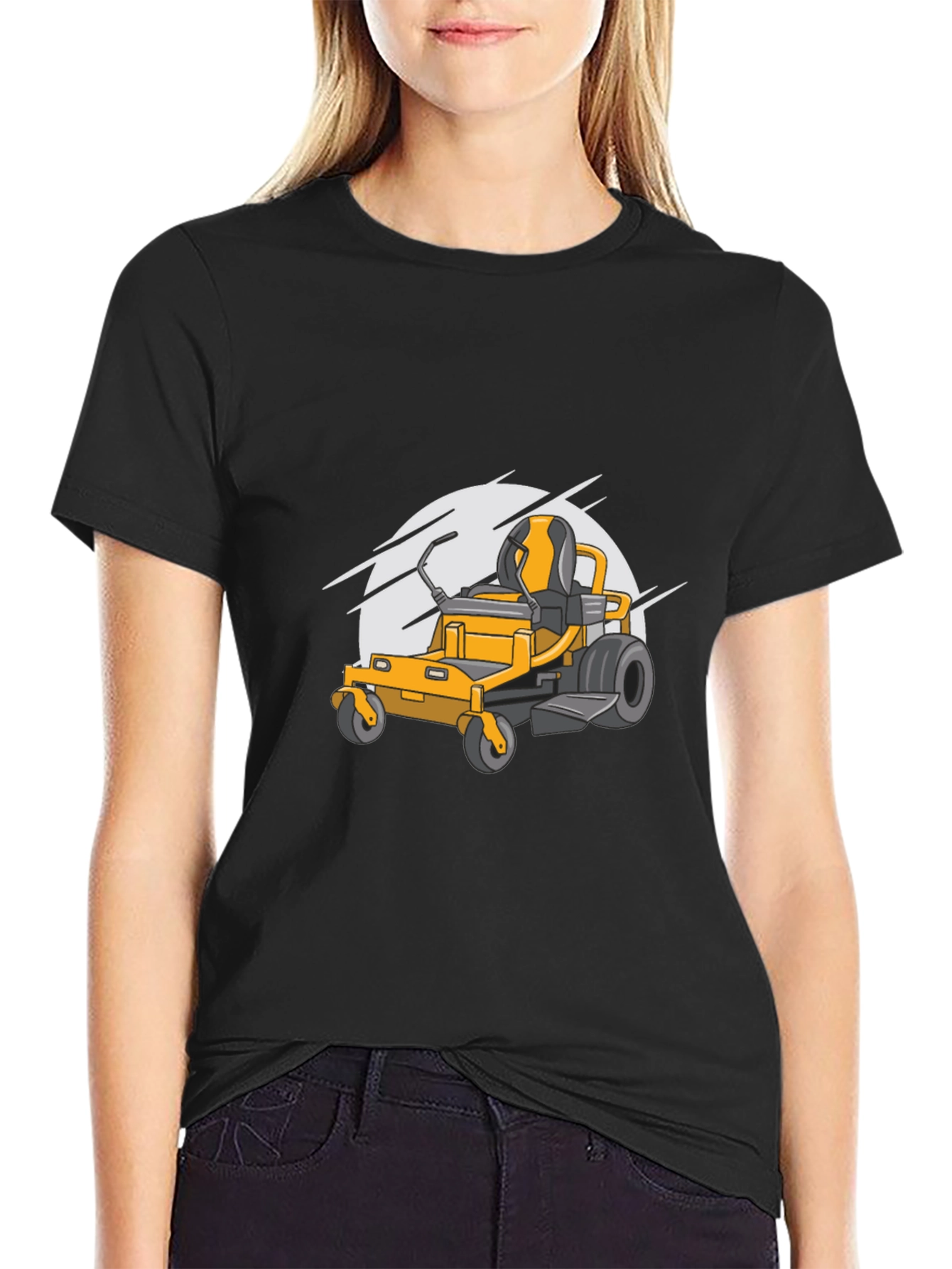 Ride-On Mower Graphic Tee - Black