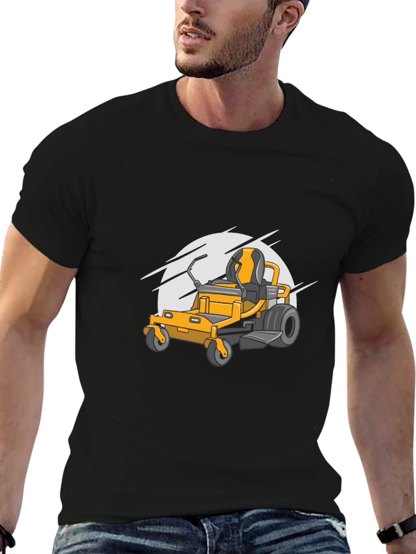 Ride-On Mower Graphic Tee - Black