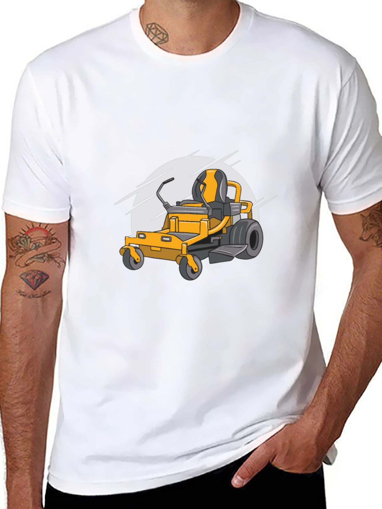 Ride-On Mower Graphic Tee - Black