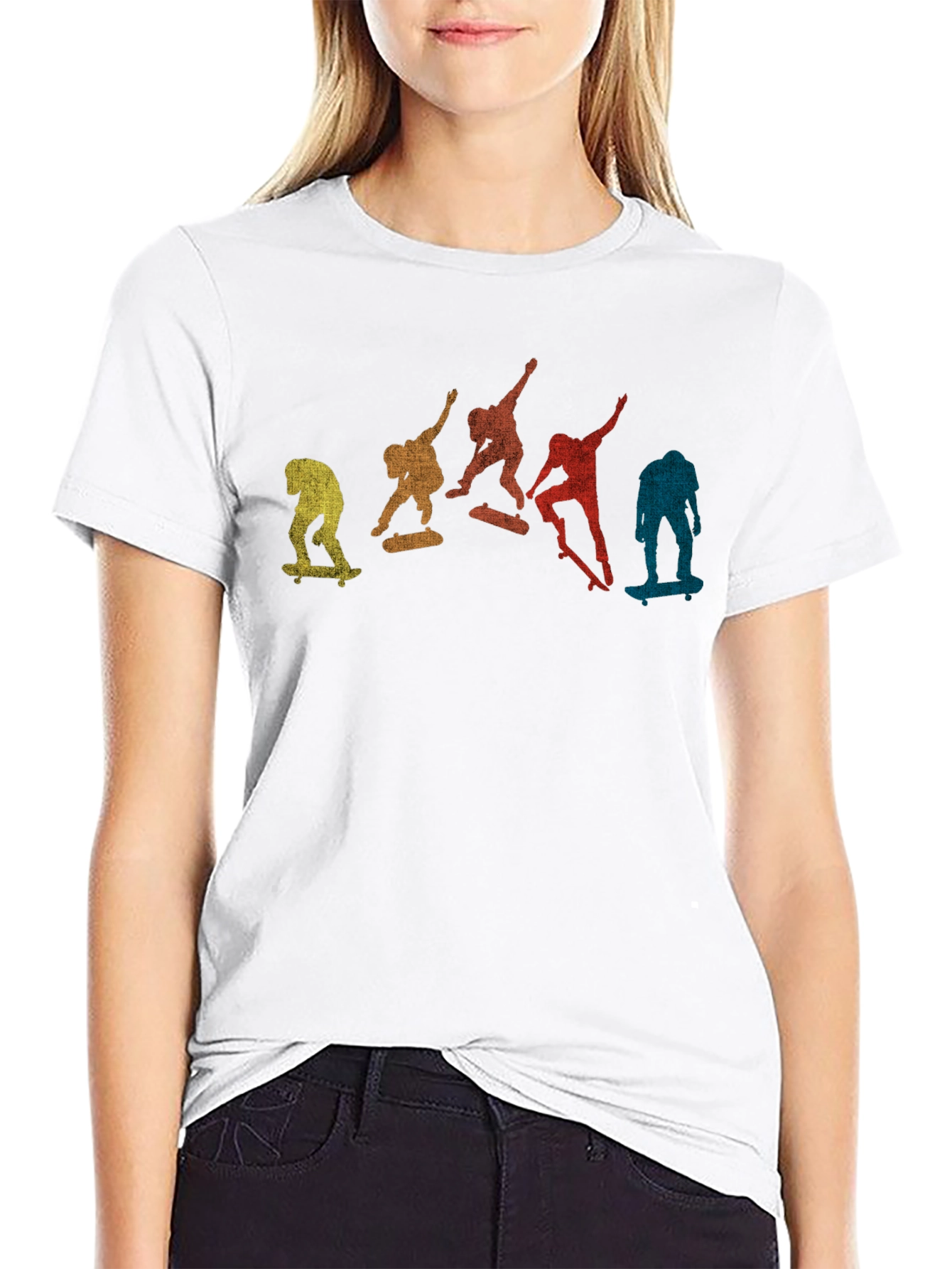 Skateboarding Evolution T-Shirt - Retro Style