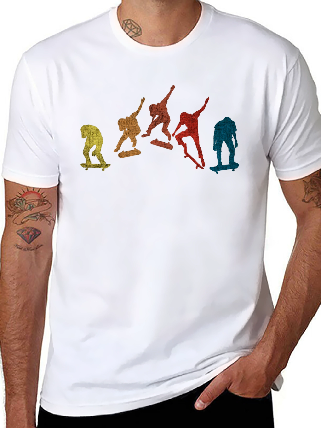 Skateboarding Evolution T-Shirt - Retro Style
