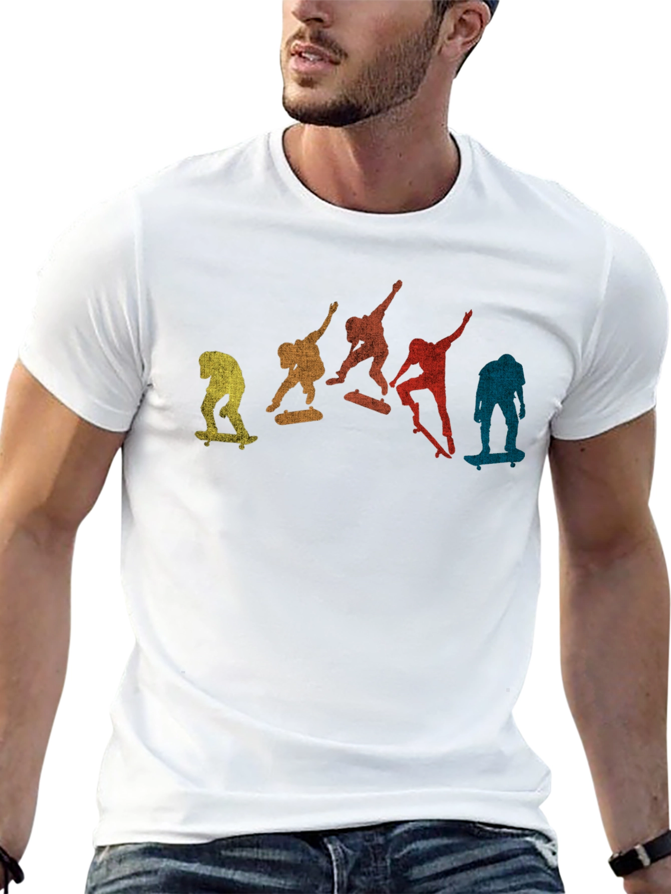 Skateboarding Evolution T-Shirt - Retro Style