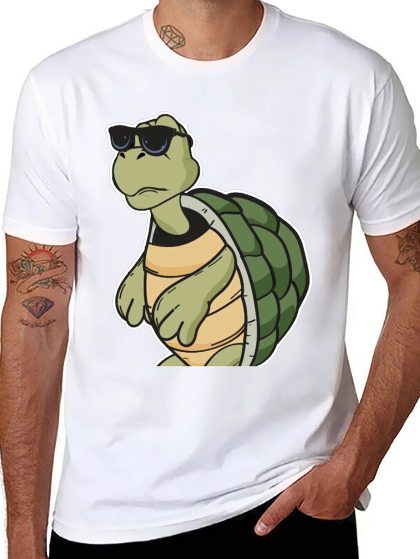 Cool Turtle Graphic Tee - Black T-Shirt