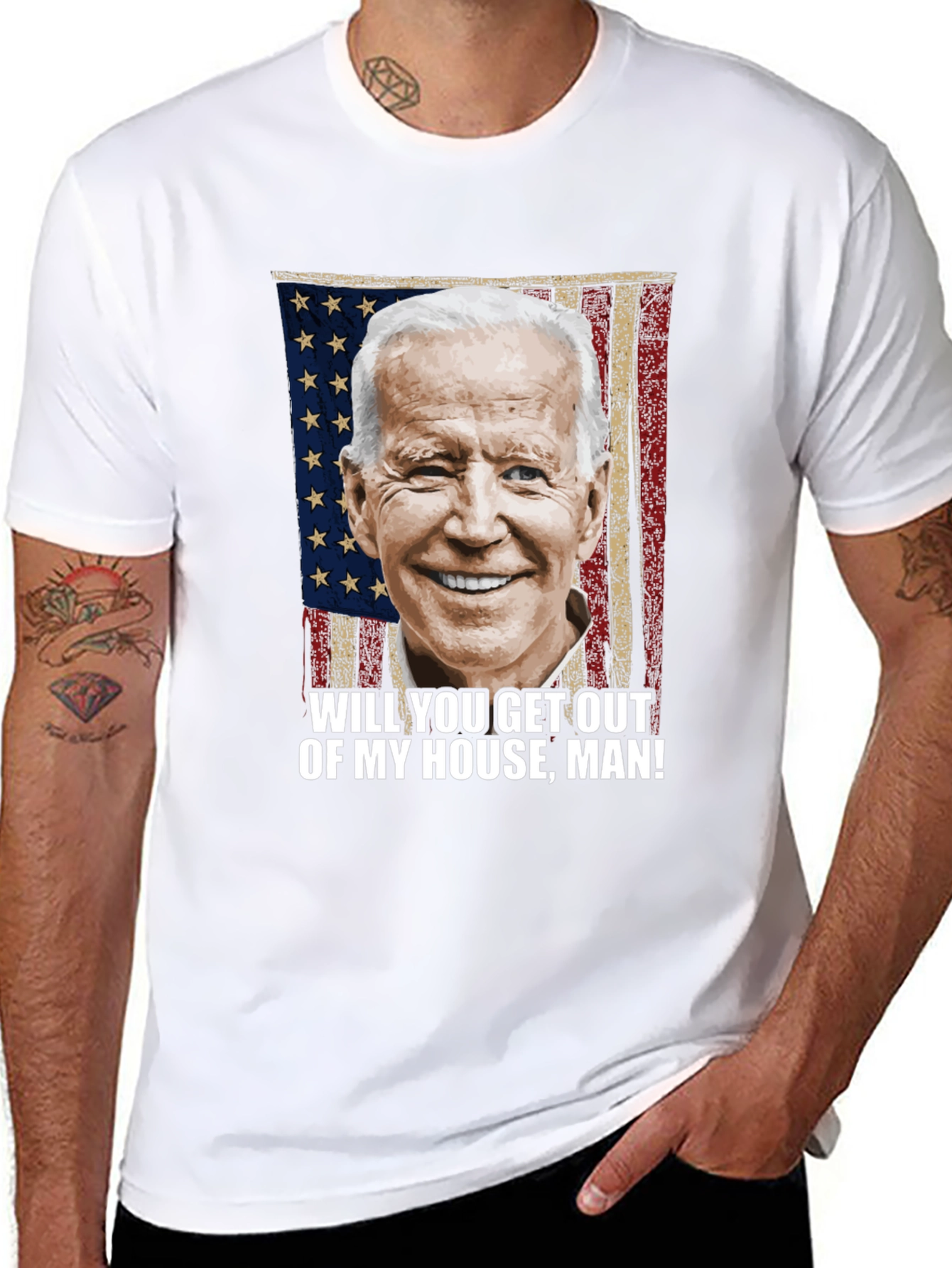 Biden Get Out Of My House Man! Graphic Tee