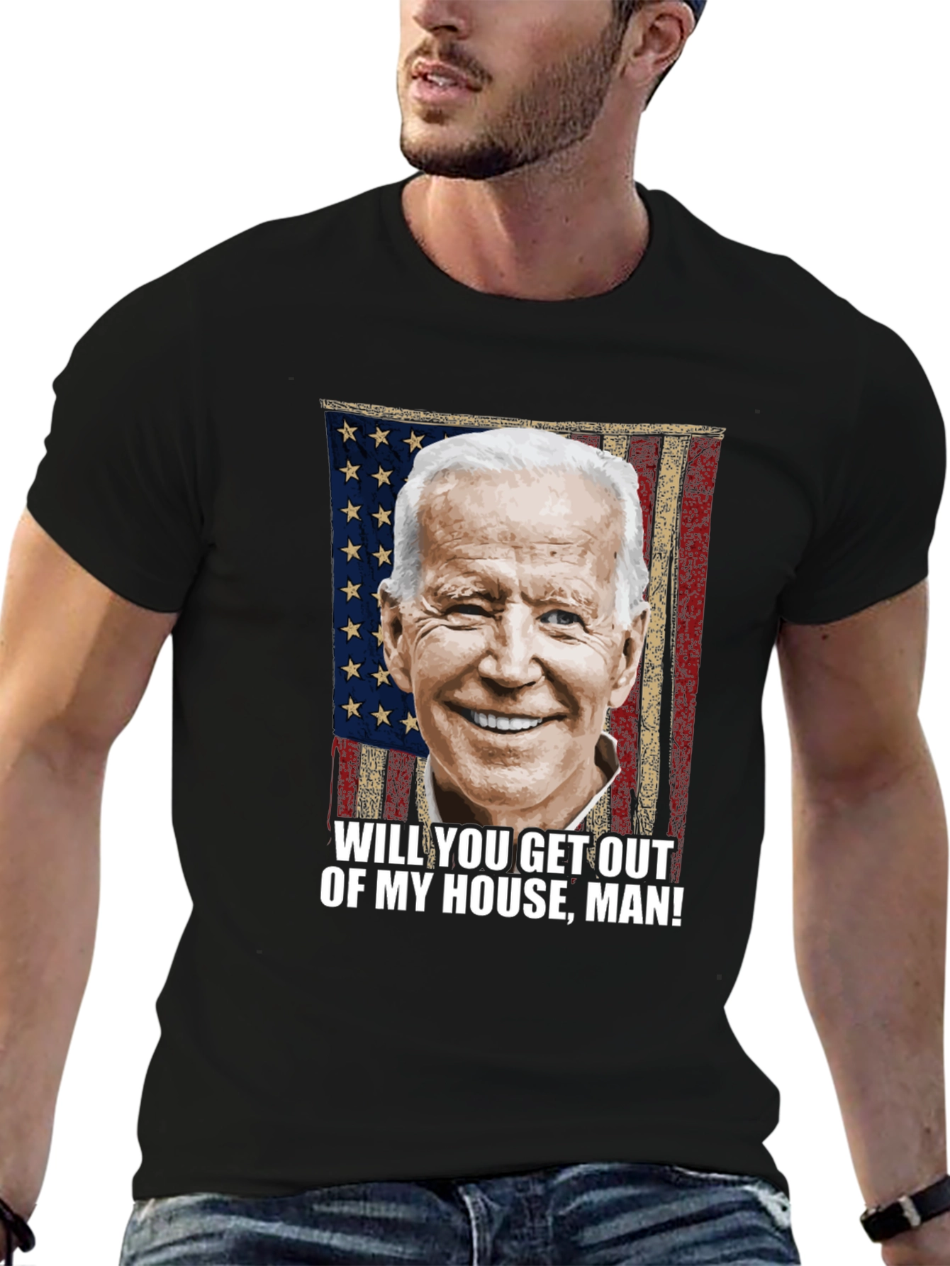 Biden Get Out Of My House Man! Graphic Tee