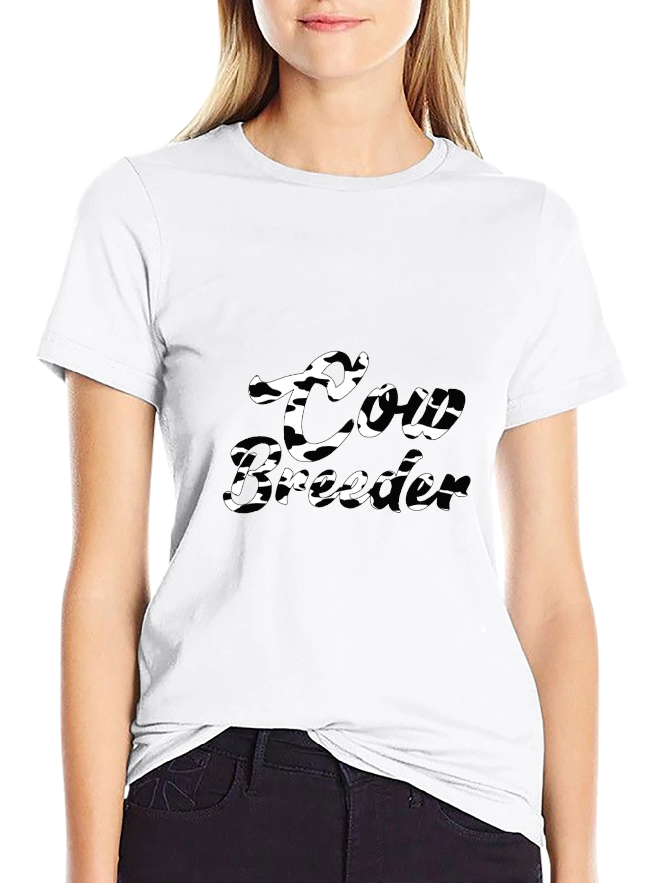 Cow Breeder Black Graphic Tee
