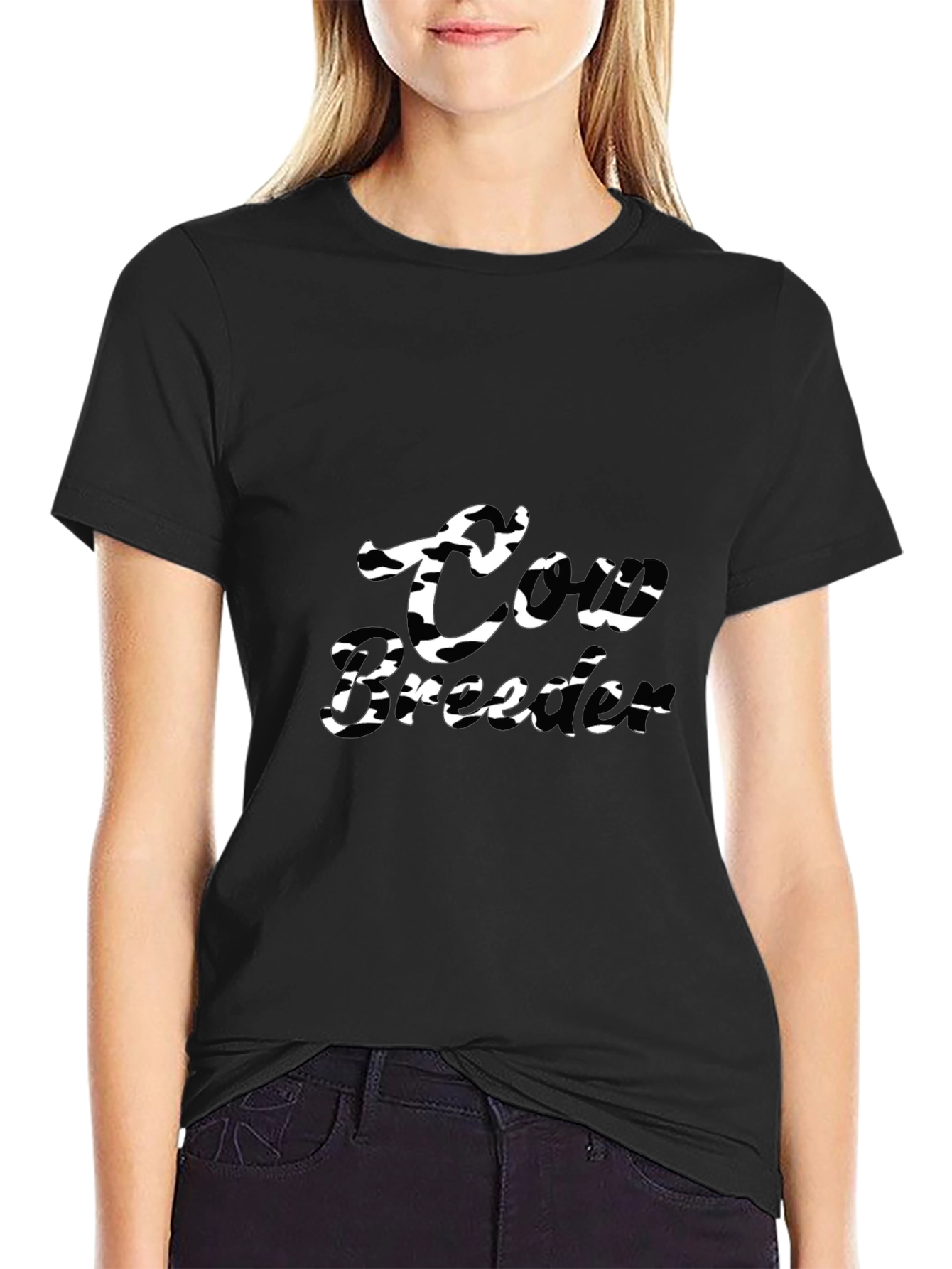 Cow Breeder Black Graphic Tee