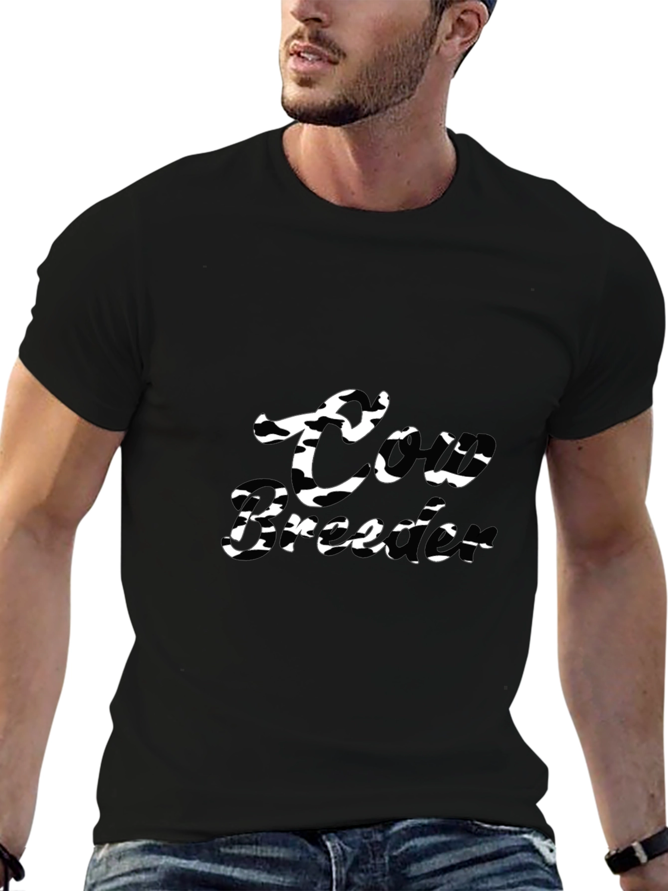Cow Breeder Black Graphic Tee