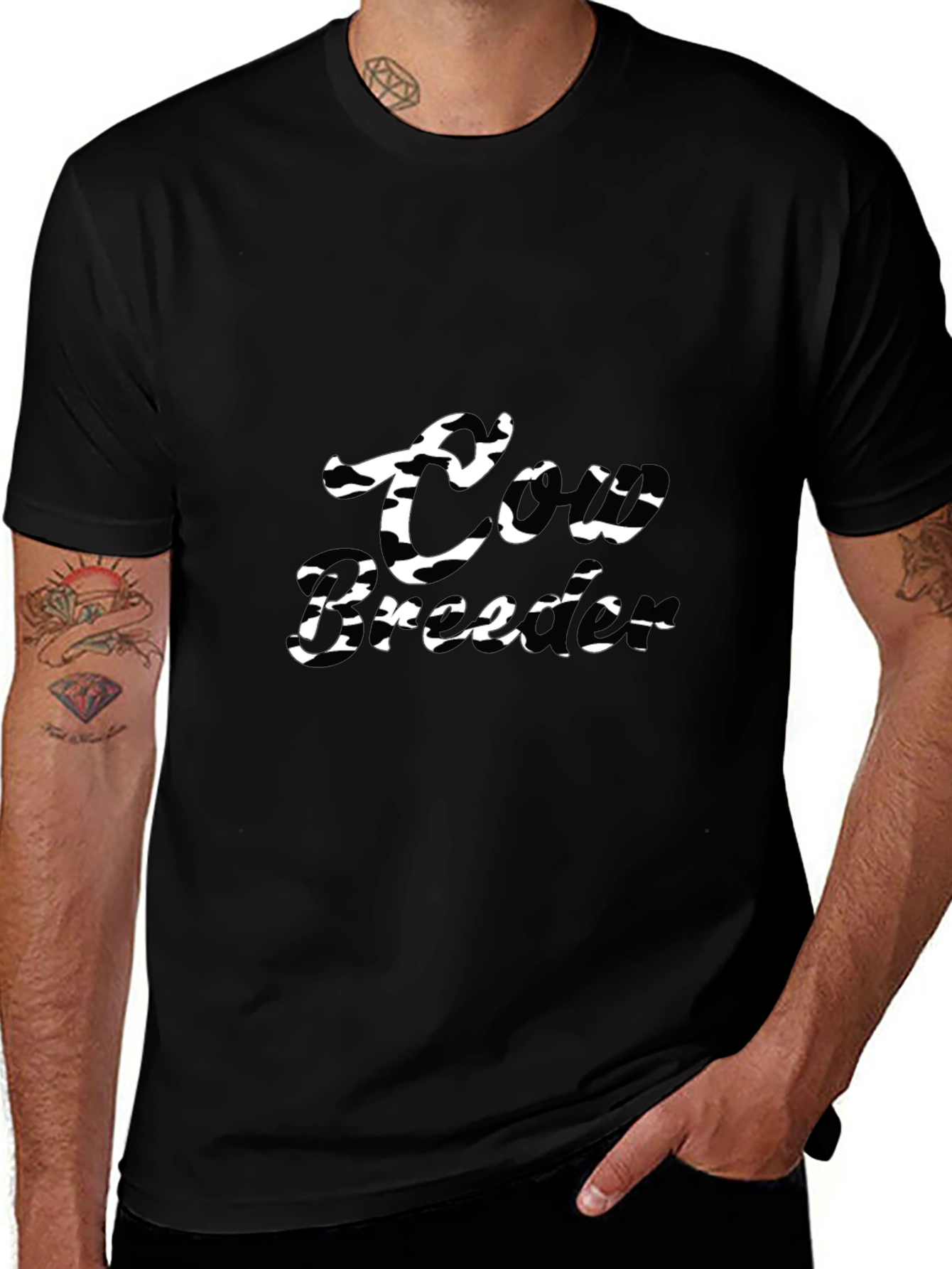 Cow Breeder Black Graphic Tee