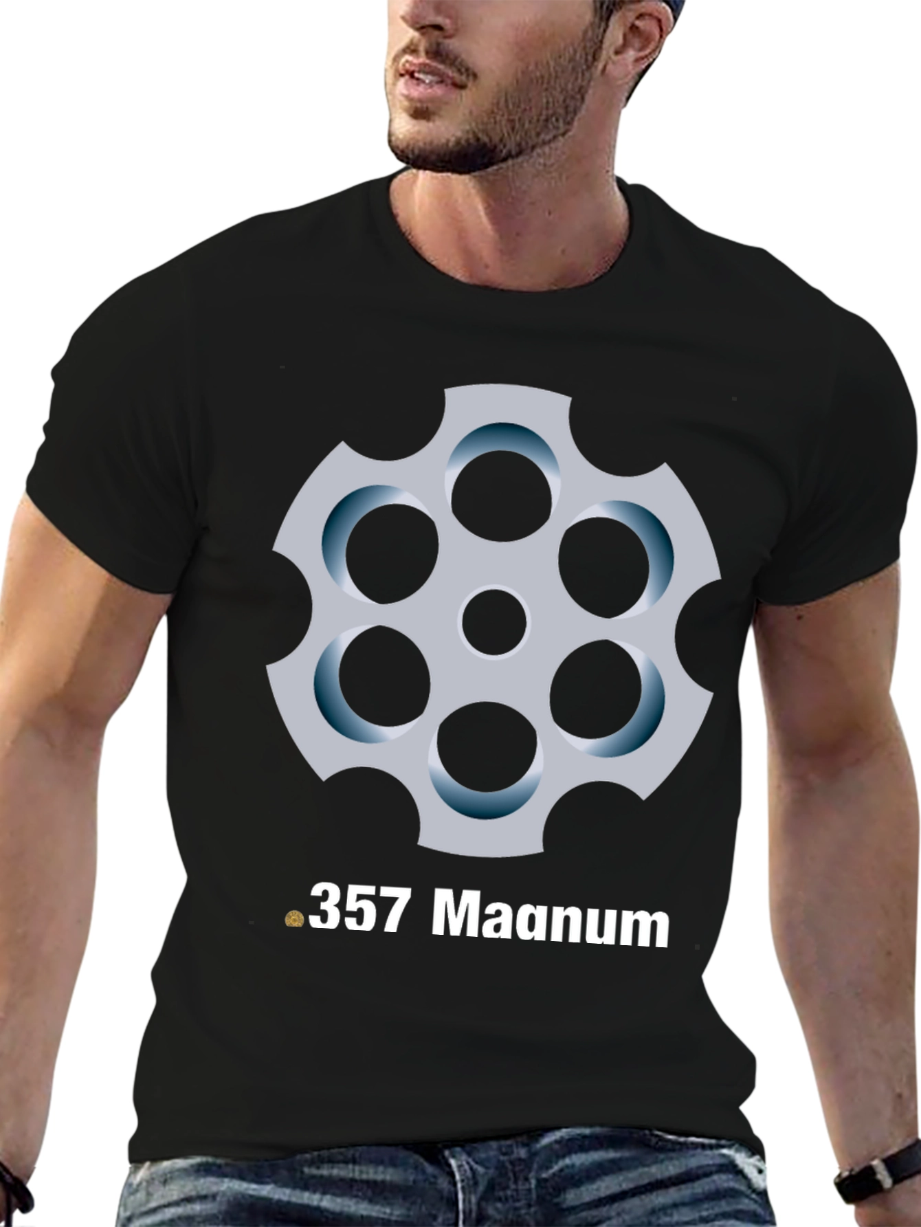 .357 Magnum T-Shirt - Revolver Cylinder Graphic Tee