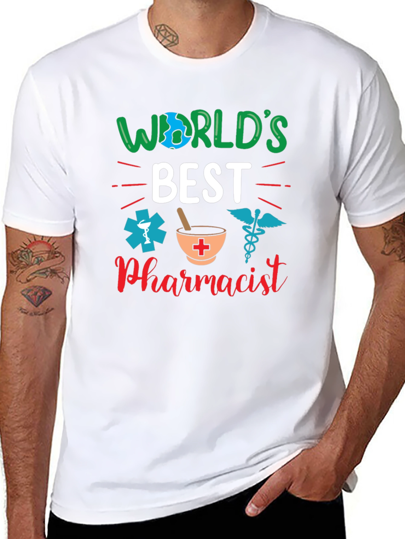 Worlds Best Pharmacist Graphic T-Shirt