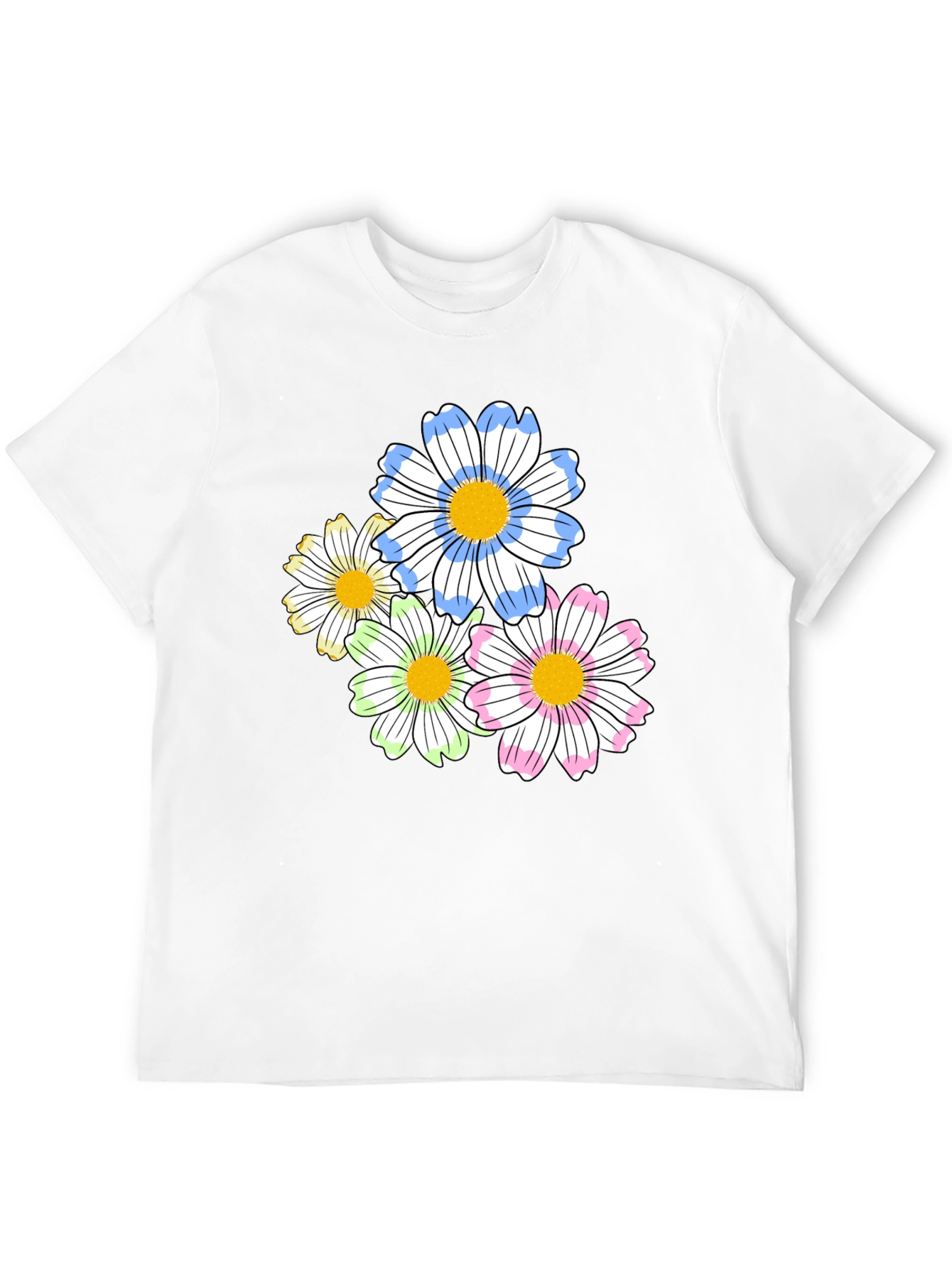 Floral Graphic Print T-Shirt - Soft Cotton Blend