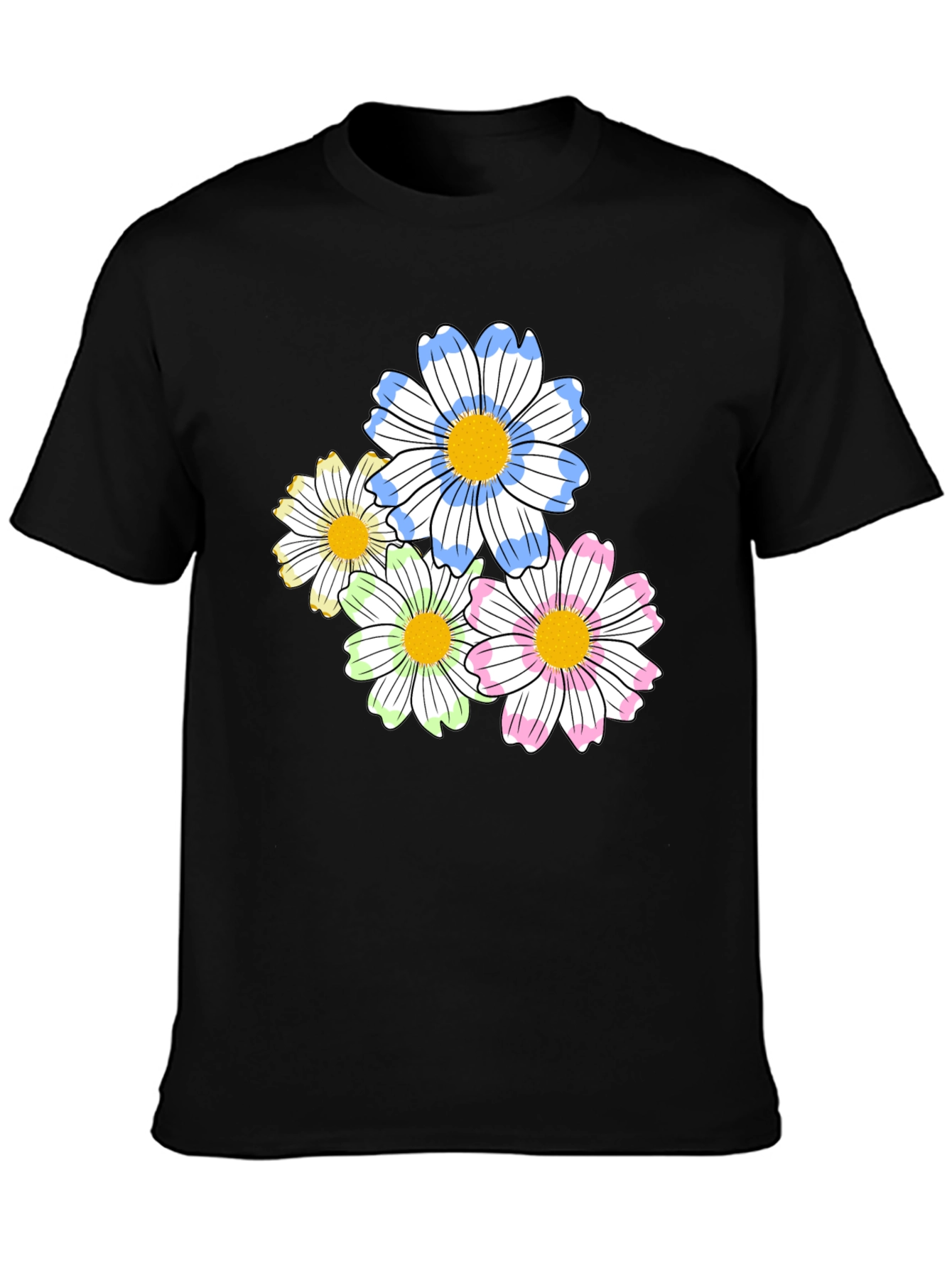 Floral Graphic Print T-Shirt - Soft Cotton Blend